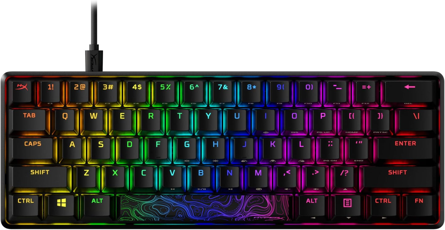 HyperX Alloy Origins 65 - Mechanical Gaming Keyboard – Compact 65% Form Factor - Linear Red Switch - Double Shot PBT Keycaps - RGB LED Backlit - NGENUITY Software Compatible,Black