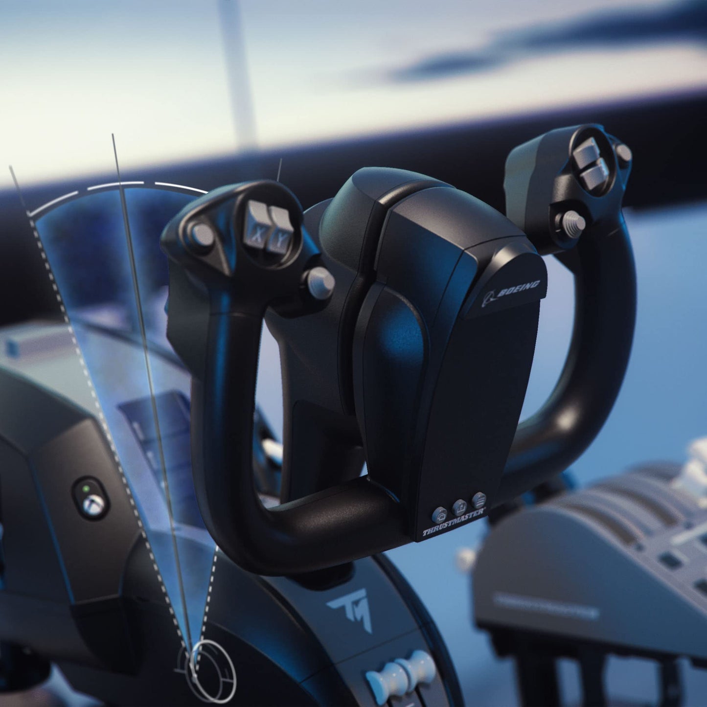 Thrustmaster TCA Yoke & Quadrant Boeing Edition Flight Pack - XBOX & PC | 787 Dreamliner replica, pendular motion, throttle unit with autopilot, metal build, 35 action buttons, 2 extra axes, for MSFS