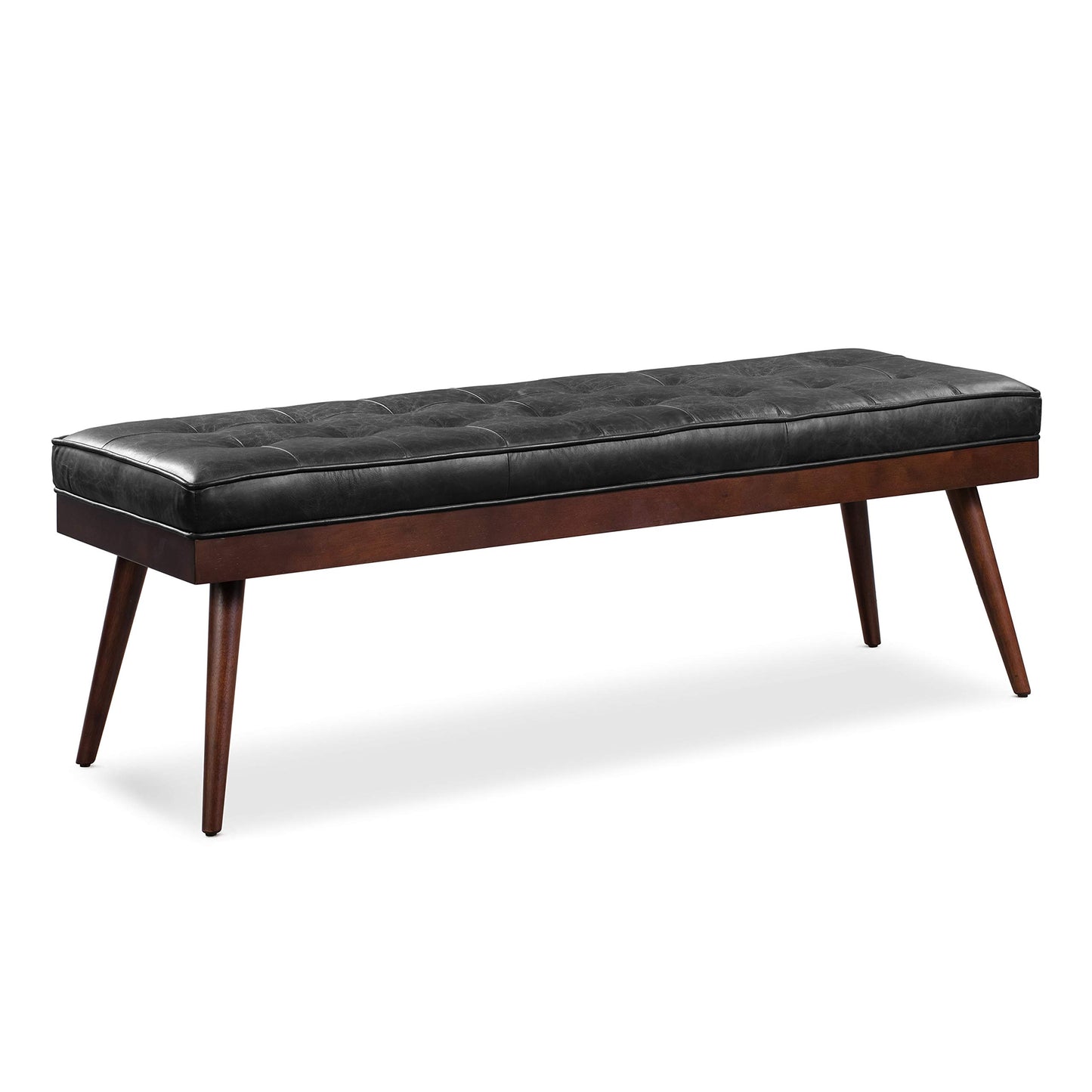 POLY & BARK Napa 82" Leather Pull‑Out Sleeper Sofa – Full‑Grain Italian Leather Upholstery,Tri‑Layer Mattress & Storage Console –Sophisticated Multi‑Functional Sofa Bed for Living Rooms & Guest Spaces