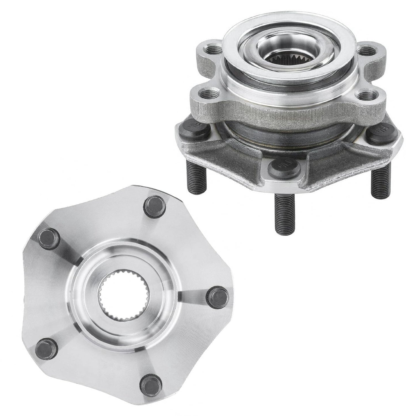 Detroit Axle - Pair 2WD Front Wheel Bearing Hub Assembly for 99-06 Chevy Silverado Sierra 1500, 00-06 Suburban 1500 Tahoe Yukon GMC Yukon XL 1500, 02-06 Cadillac Escalade 6 Lugs [with ABS]