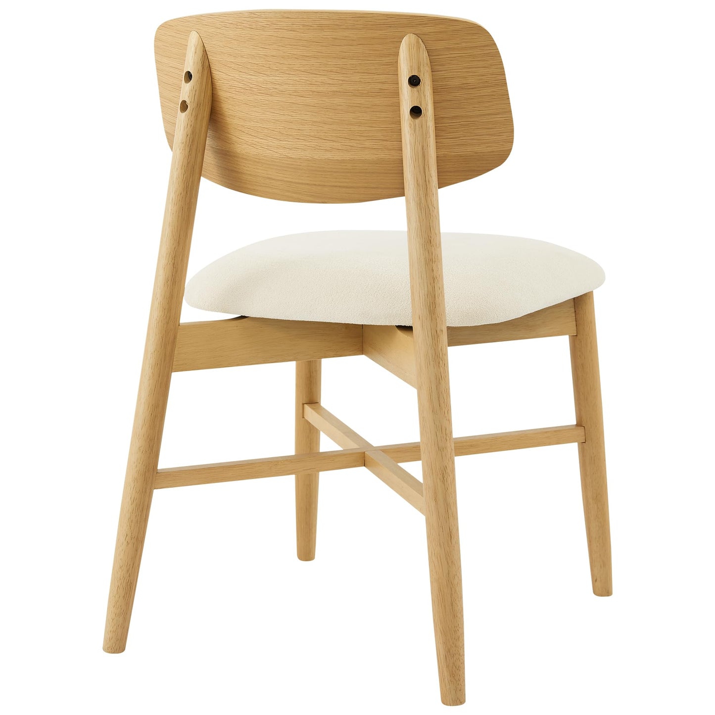 CHITA Soild Wood Dining Chairs Set of 4, Mid Century Modern Walnut Wood Kitchen Chairs with Curved Backrest, Dining Room Chair for Kitchen, Restaurant