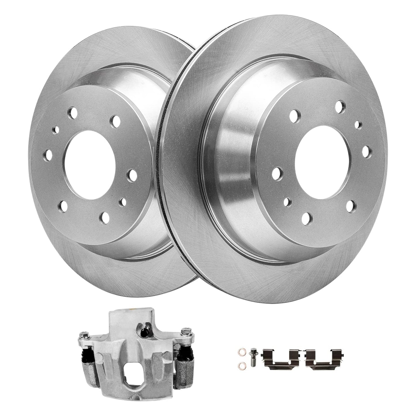 Detroit Axle - Front Brake Kit for 06-11 Honda Civic 2006 2007 2008 2009 2010 2011 Disc Brake Rotors Ceramic Brakes Pads Replacement Brake Kit