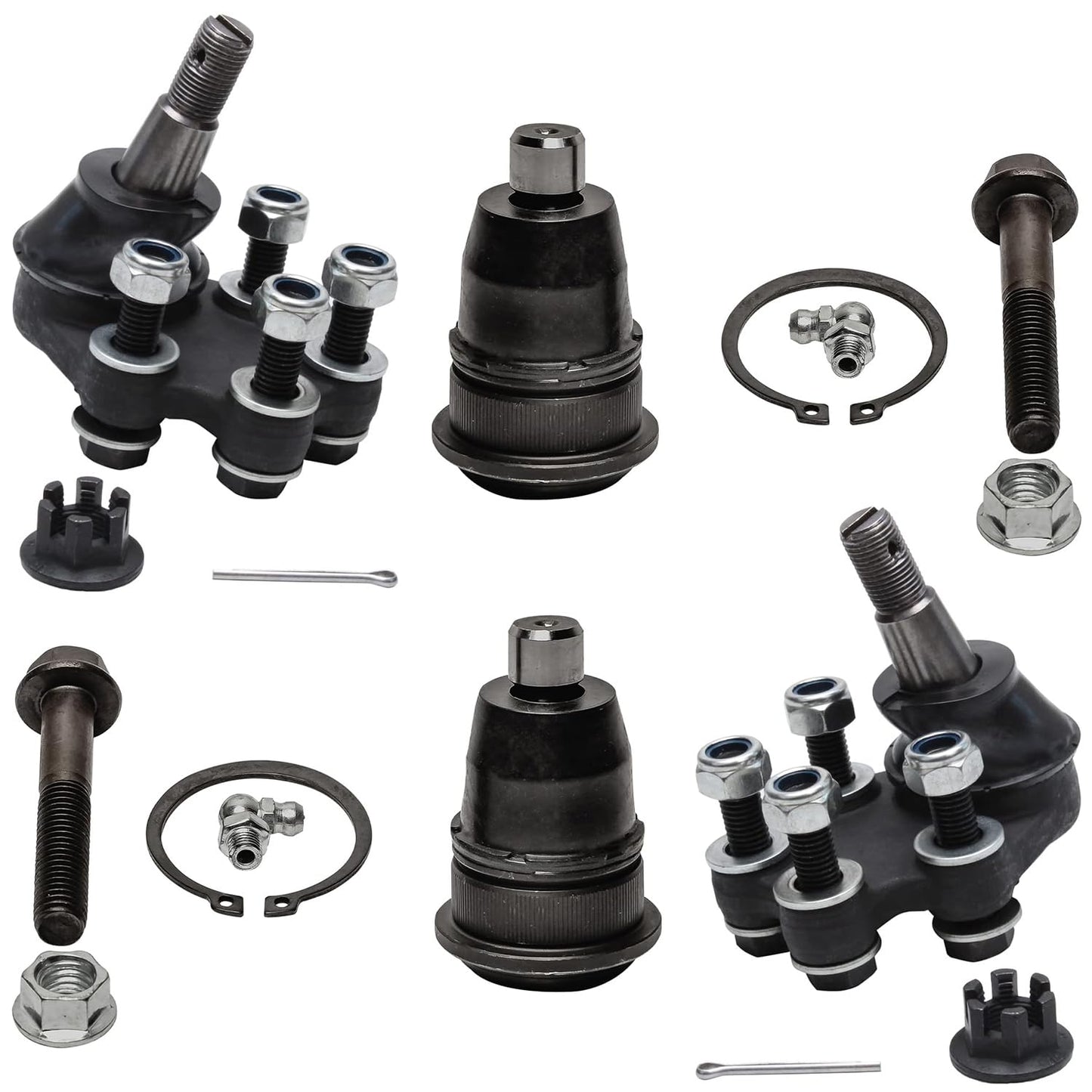 Detroit Axle - 4WD Front 4pc Ball Joints for Ford F-250 F-350 F-450 F-550 Excursion, 4 Upper & Lower Ball Joints Replacement