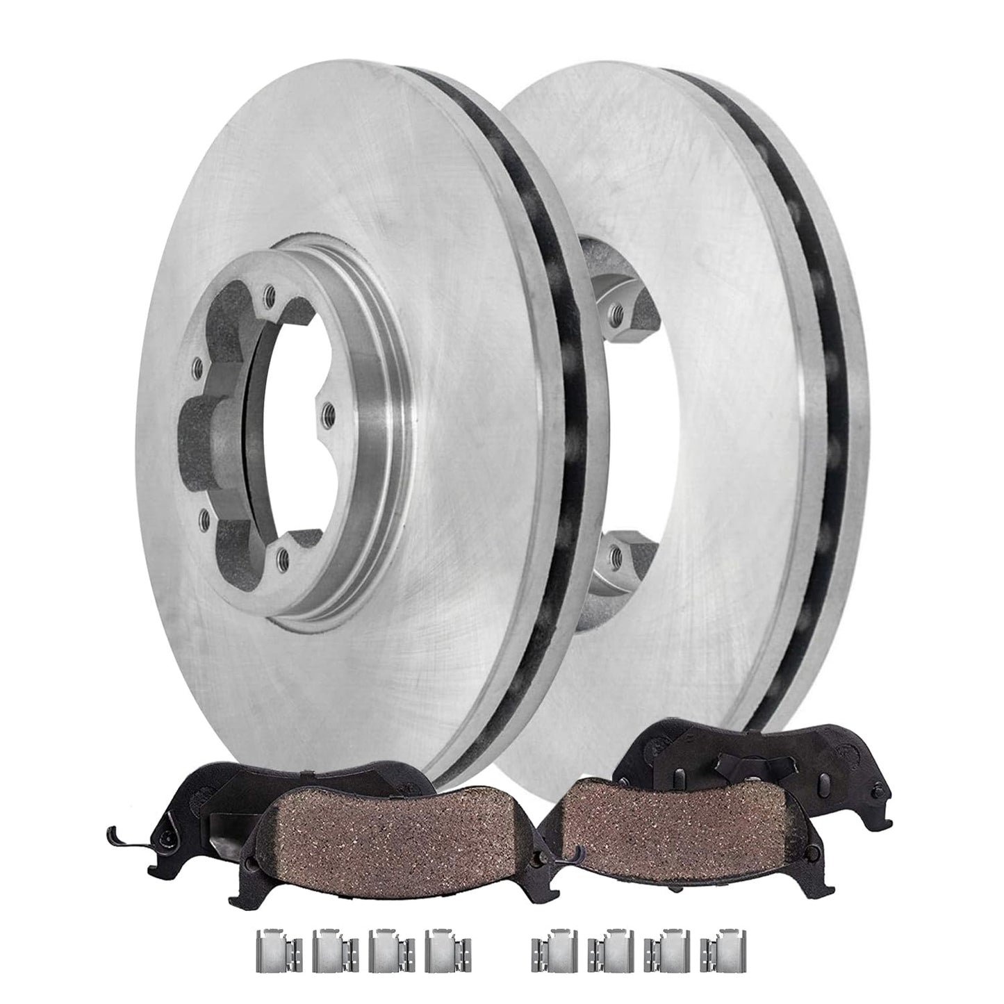 Detroit Axle - Front Brake Kit for Chevrolet GMC Silverado Suburban Sierra Savana Yukon XL 1500 Tahoe Cadillac Escalade Disc Brake Rotors Ceramic Brakes Pads Replacement : 12" inch Rotor
