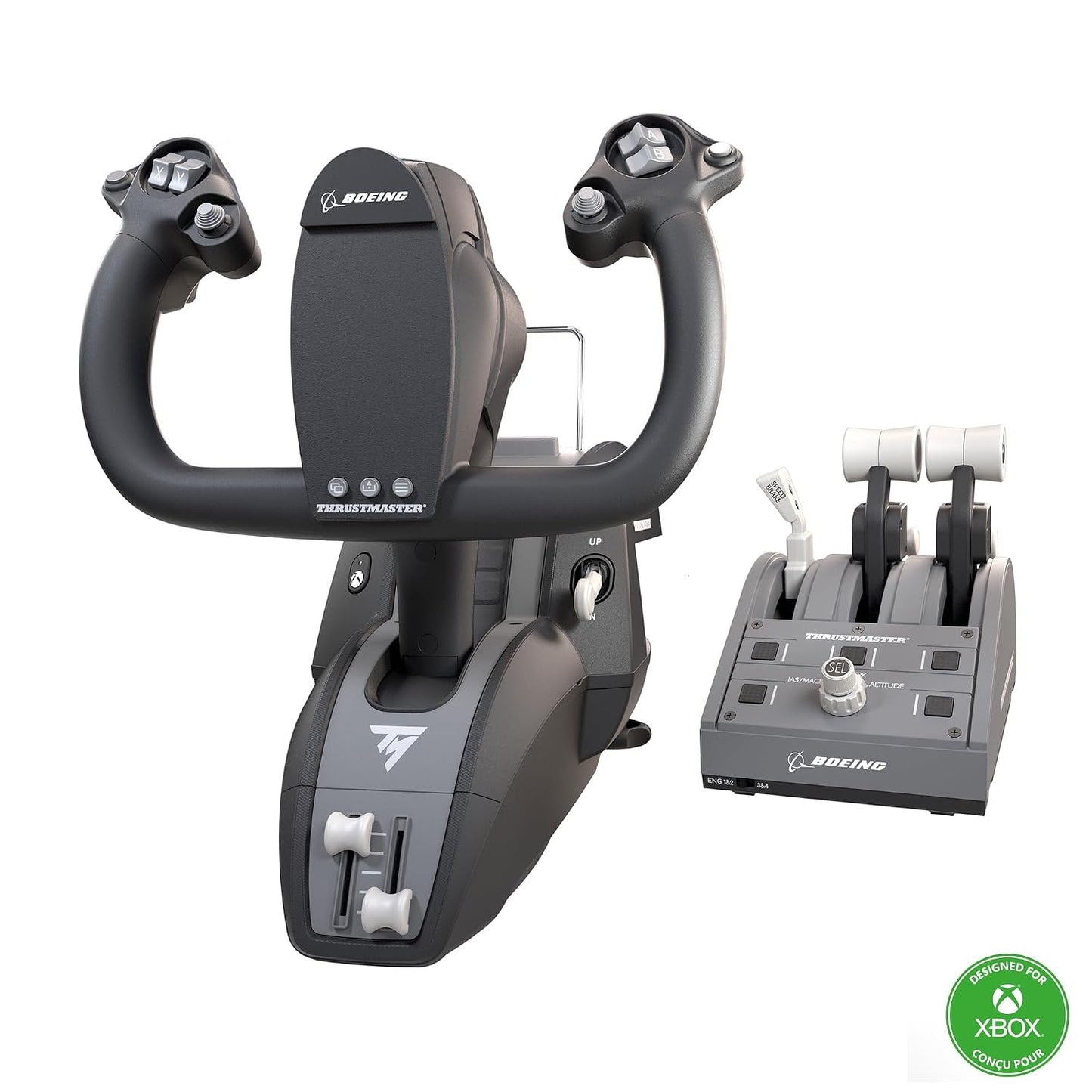 Thrustmaster TCA Yoke & Quadrant Boeing Edition Flight Pack - XBOX & PC | 787 Dreamliner replica, pendular motion, throttle unit with autopilot, metal build, 35 action buttons, 2 extra axes, for MSFS