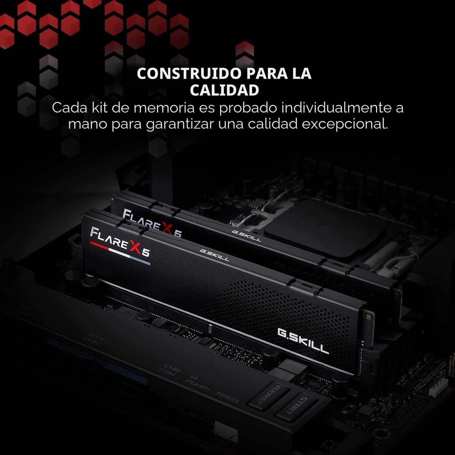 G.SKILL Flare X5 Series DDR5 RAM (AMD Expo) 32 GB (2 x 16 GB) 6000MT/s CL30-38-38-96 1.35V Memoria de computadora de escritorio U-DIMM - Negro mate (F5-6000J3038F16GX2-FX5)