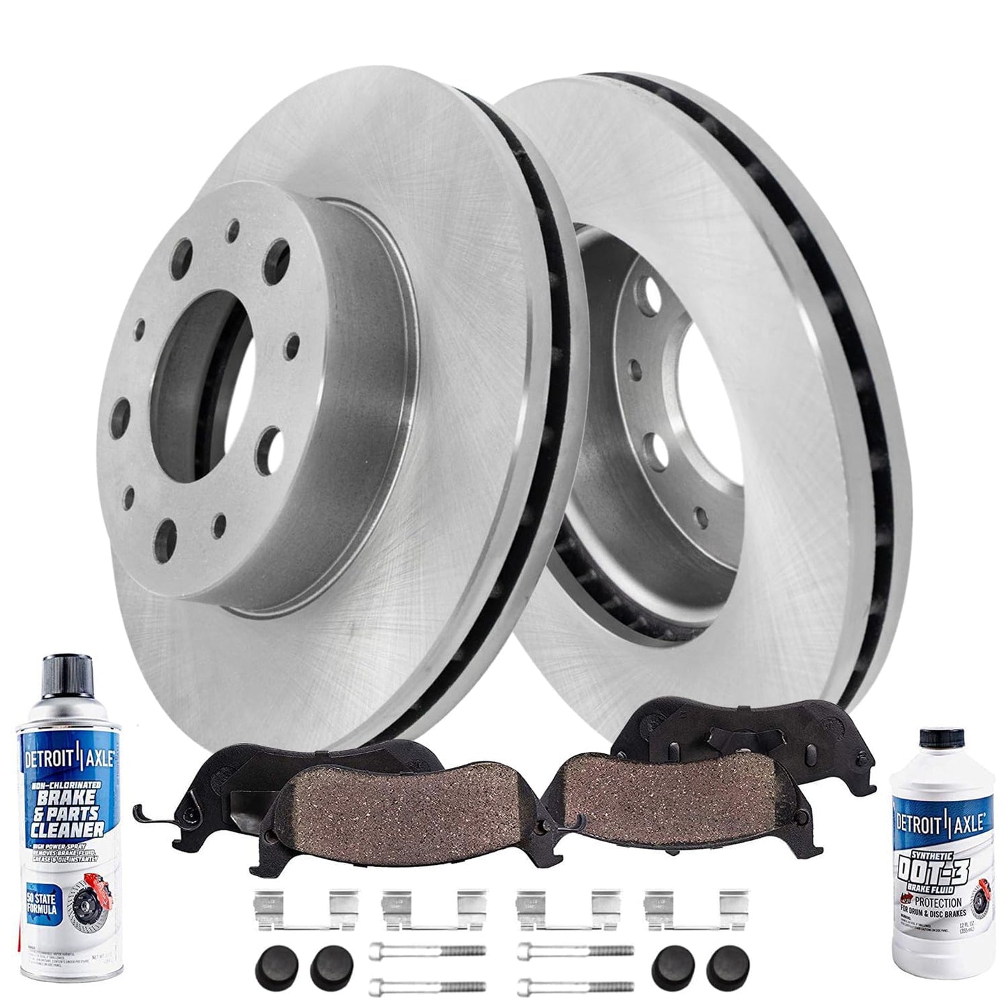 Detroit Axle - 6pc Rear Brake Kit for 2005-2016 Honda CR-V 2010-2018 RDX 2010 2011 2012 2013 2014 2015 2016 Disc Brake Rotors Ceramic Brakes Pads Replacement