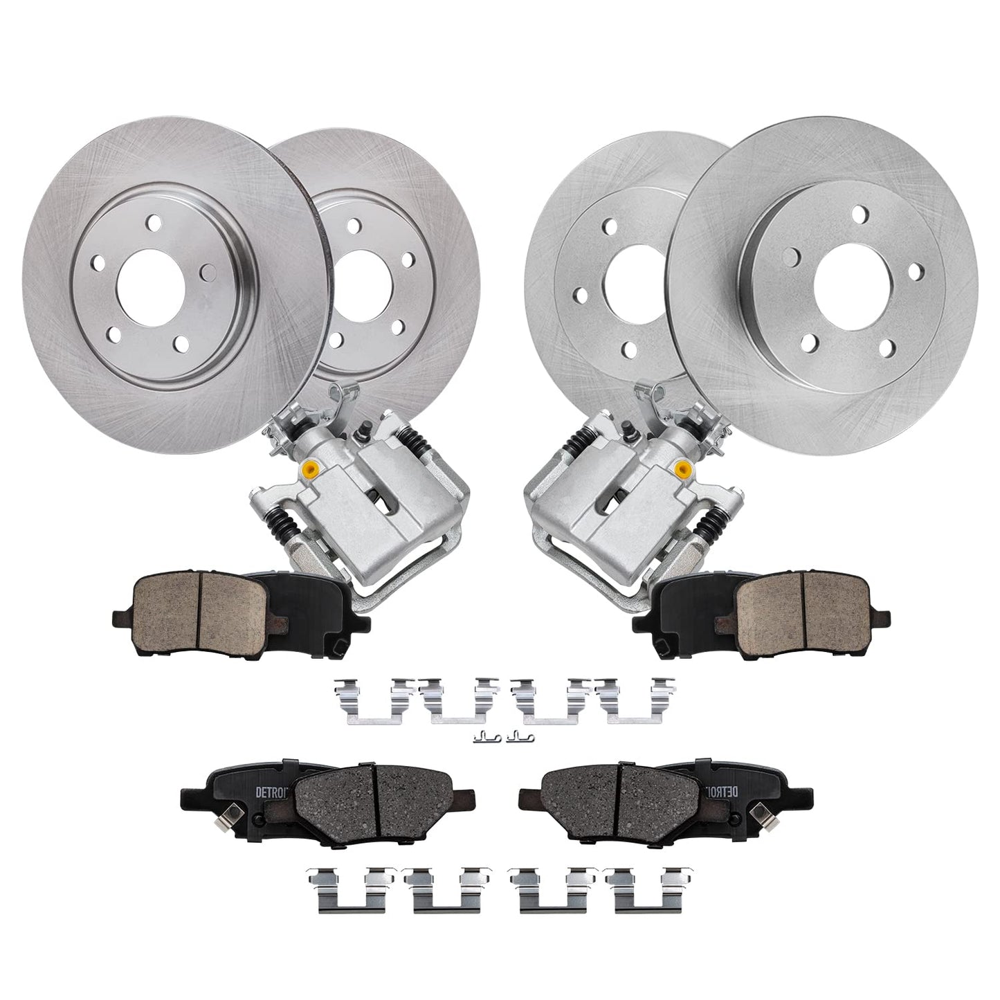 Detroit Axle - Brake Kit for Subaru Impreza Forester Legacy Outback 11.54'' inch Front & 11.26" inch Rear Disc Brake Rotors Ceramic Brake Pads Front and Rear Replacement, Brakes and Rotors