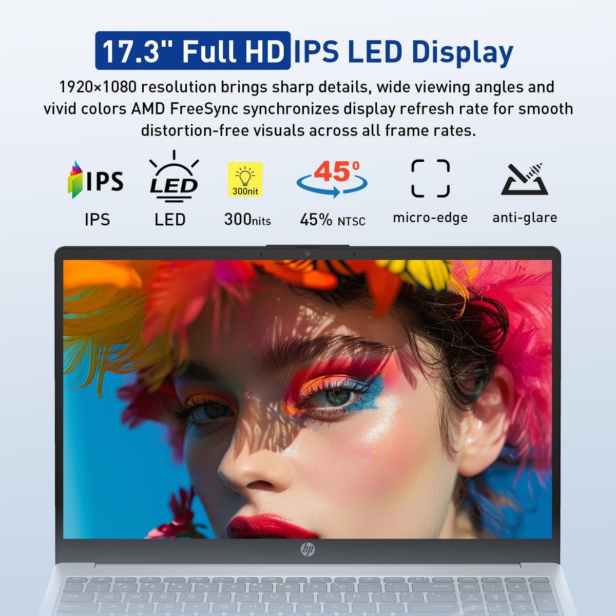 HP 17.3” FHD IPS LED Anti-Glare 300 nits Laptop, AMD Ryzen 5 7430U 6-core CPU, 16GB RAM, 1TB Storage, Webcam w/Shutter, Microsoft Copilot Key, Wi-Fi 6, BT 5.4, Win11H, w/Laptop Cooler, 17-cp3000