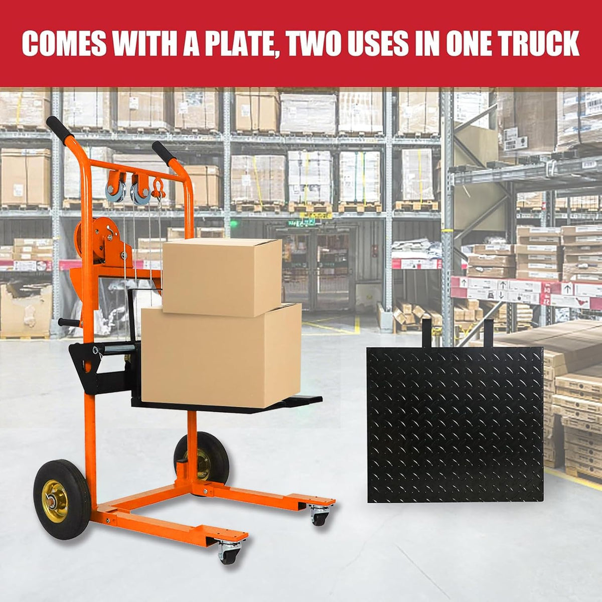 Tory Carrier Winch Stacker, 330 lbs Capacity, 40.5" Lifting Height