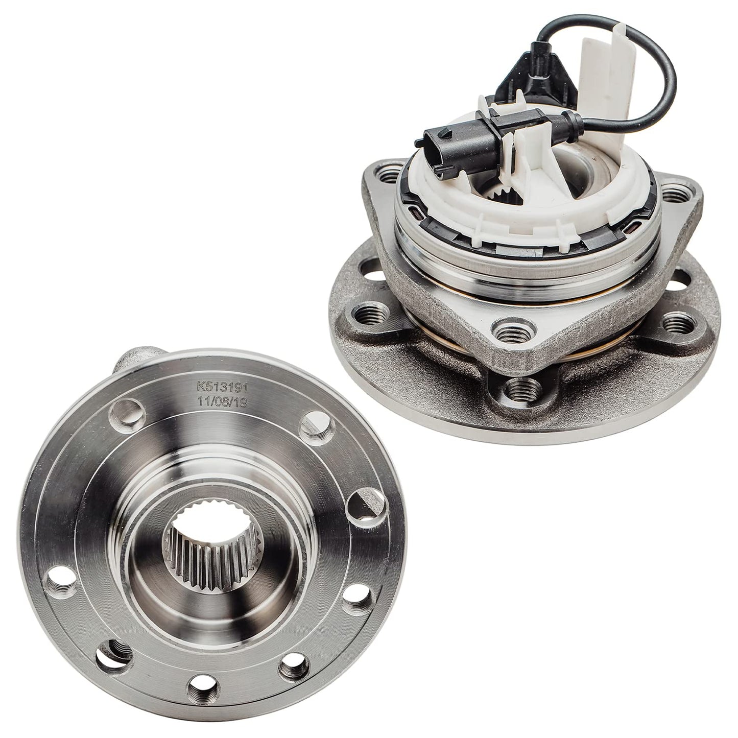 Detroit Axle - Pair 2WD Front Wheel Bearing Hub Assembly for 99-06 Chevy Silverado Sierra 1500, 00-06 Suburban 1500 Tahoe Yukon GMC Yukon XL 1500, 02-06 Cadillac Escalade 6 Lugs [with ABS]