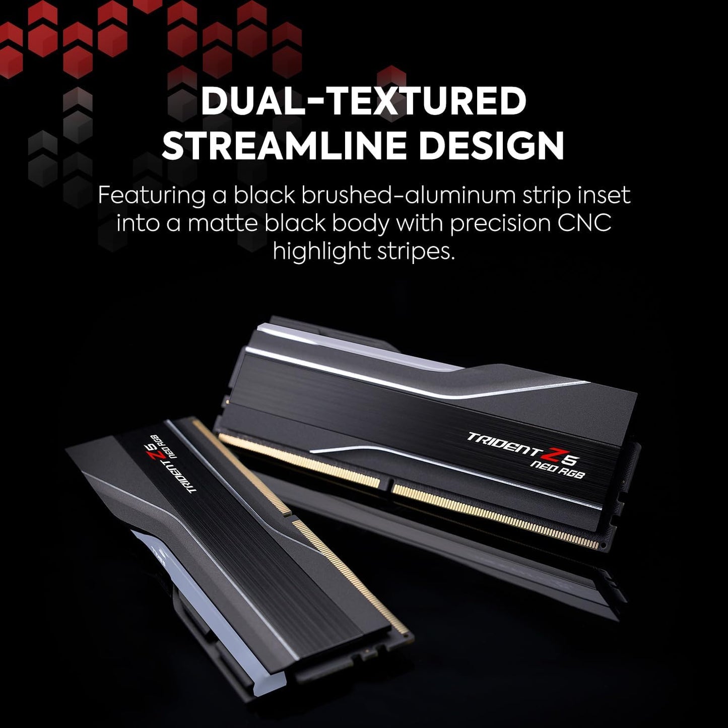 G.SKILL Trident Z5 Neo RGB Series DDR5 RAM (AMD Expo) 64GB (2x32GB) 6000MT/s CL30-40-40-96 1.40V Desktop Computer Memory U-DIMM - Matte Black (F5-6000J3040G32GX2-TZ5NR)