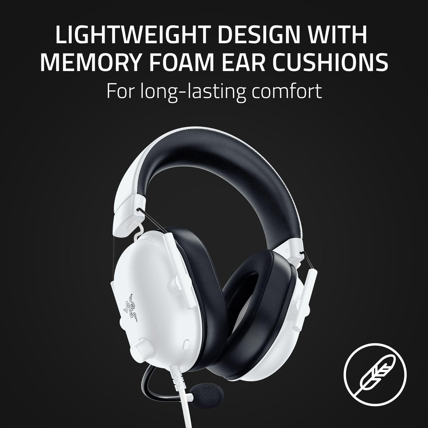 Razer BlackShark V2 X Xbox Gaming Headset: 50mm Drivers - Cardioid Mic - Lightweight - Comfortable, Noise Isolating Earcups - for Xbox Series X, Series S, PS5, PC, Switch via 3.5mm Audio Jack - Black
