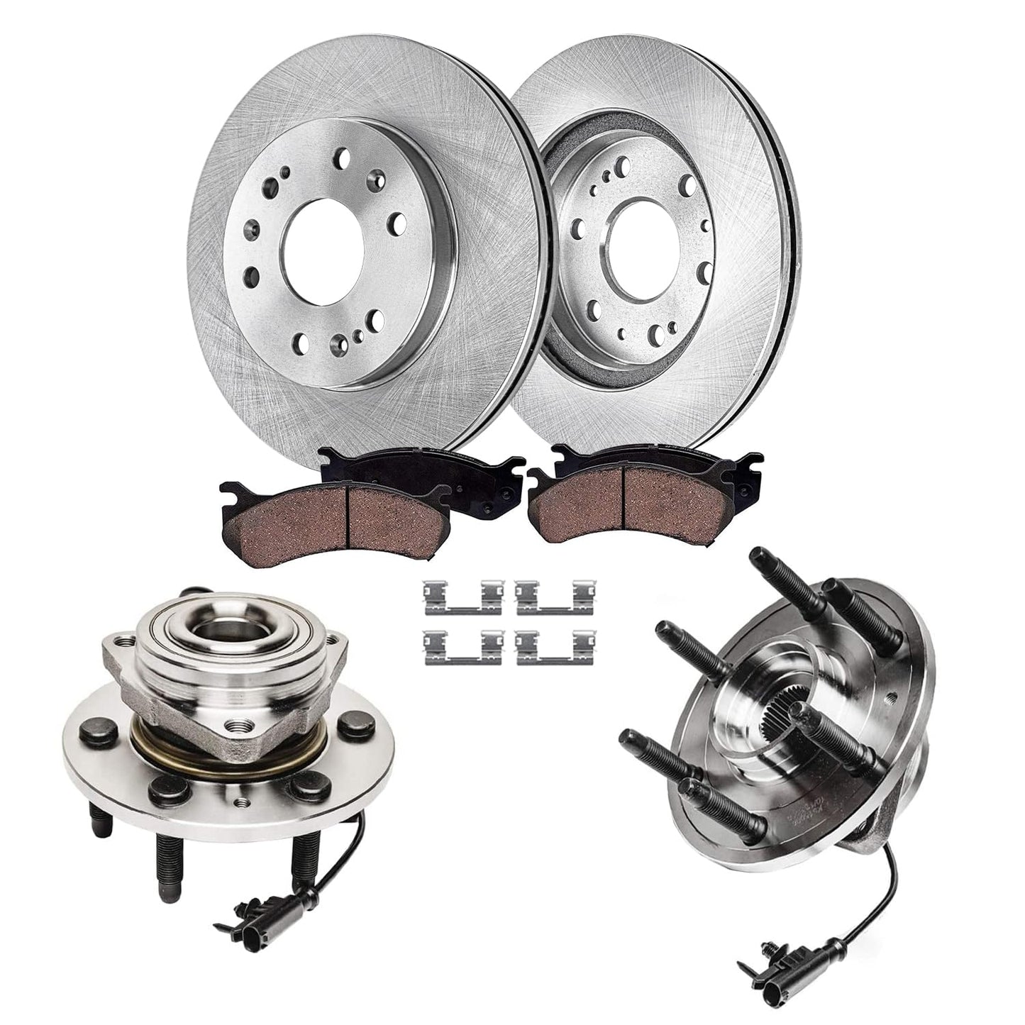 Detroit Axle - Rear Brake Kit for Dodge Grand Caravan Journey Chrysler Town & Country Replacement Brakes Rotors and Ceramic Brake Pads : 12.91" inch Rotor