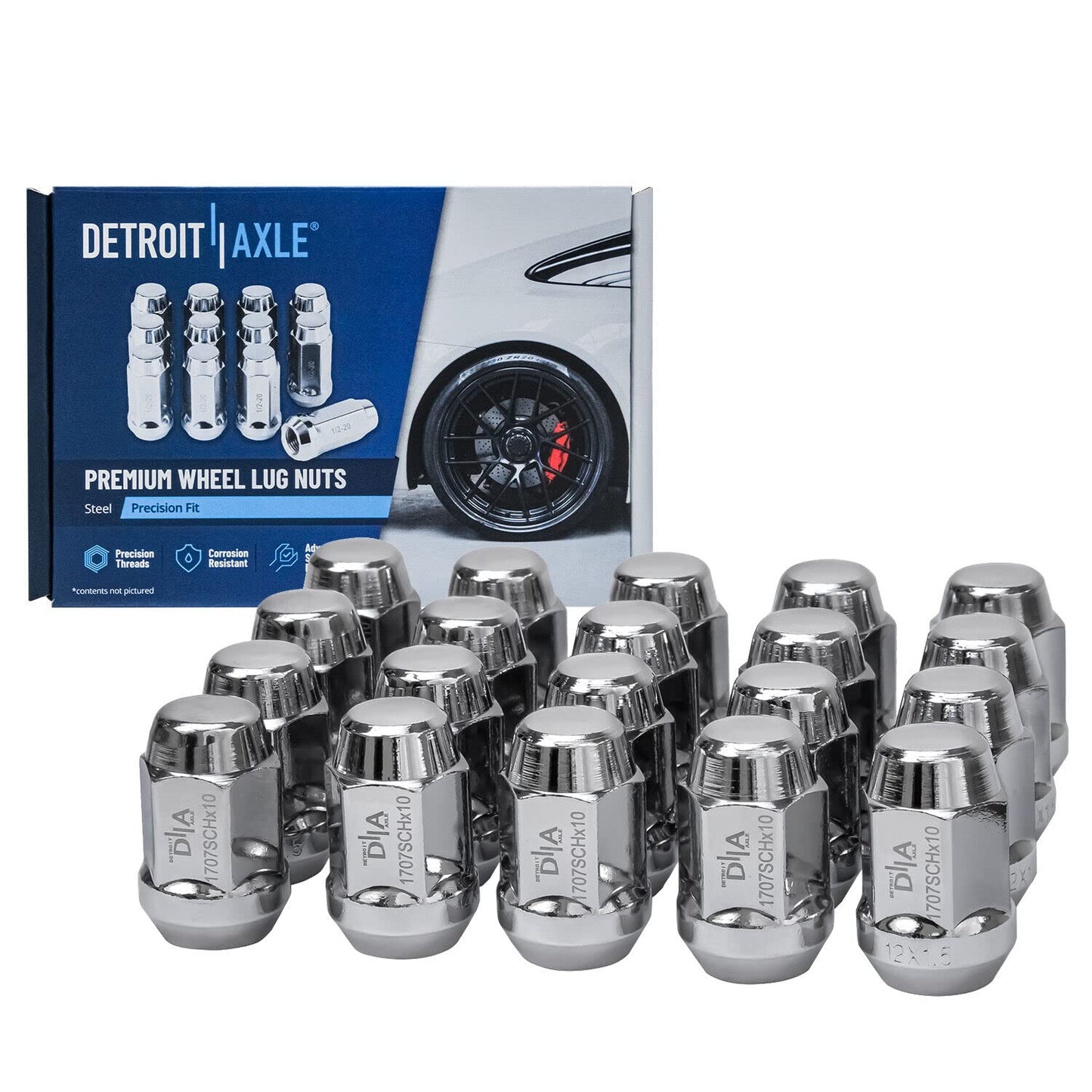 Detroit Axle - Brake Kit for 2011-2020 Jeep Grand Cherokee Dodge Durango Replacement Front & Rear Drilled & Slotted Disc Brake Rotors Ceramic Brakes Pads : 12.99" inch Rotor