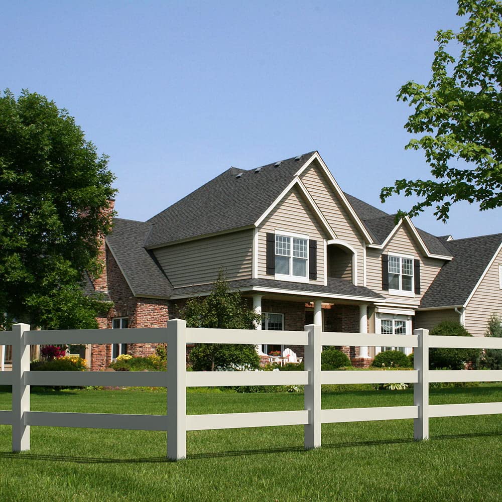Vinyl Fence Warehouse - Vinyl Ranch Rails, 8ft (3, Black)