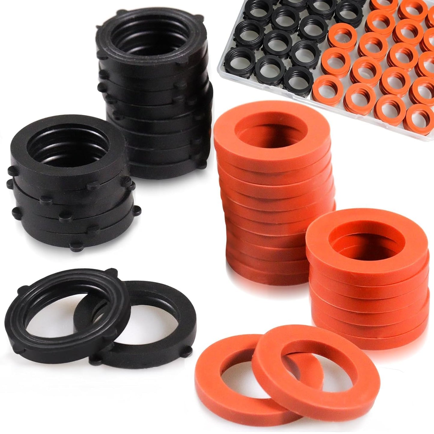 ZDBB Faucet O-Rings Grease Silicone Lubricant & 80 Pcs Garden Hose Gasket Rubber Seal for O Ring Rubber Washers Water Filter Pool Pump and Standard 3/4 Inch Outdoor Hose Fittings