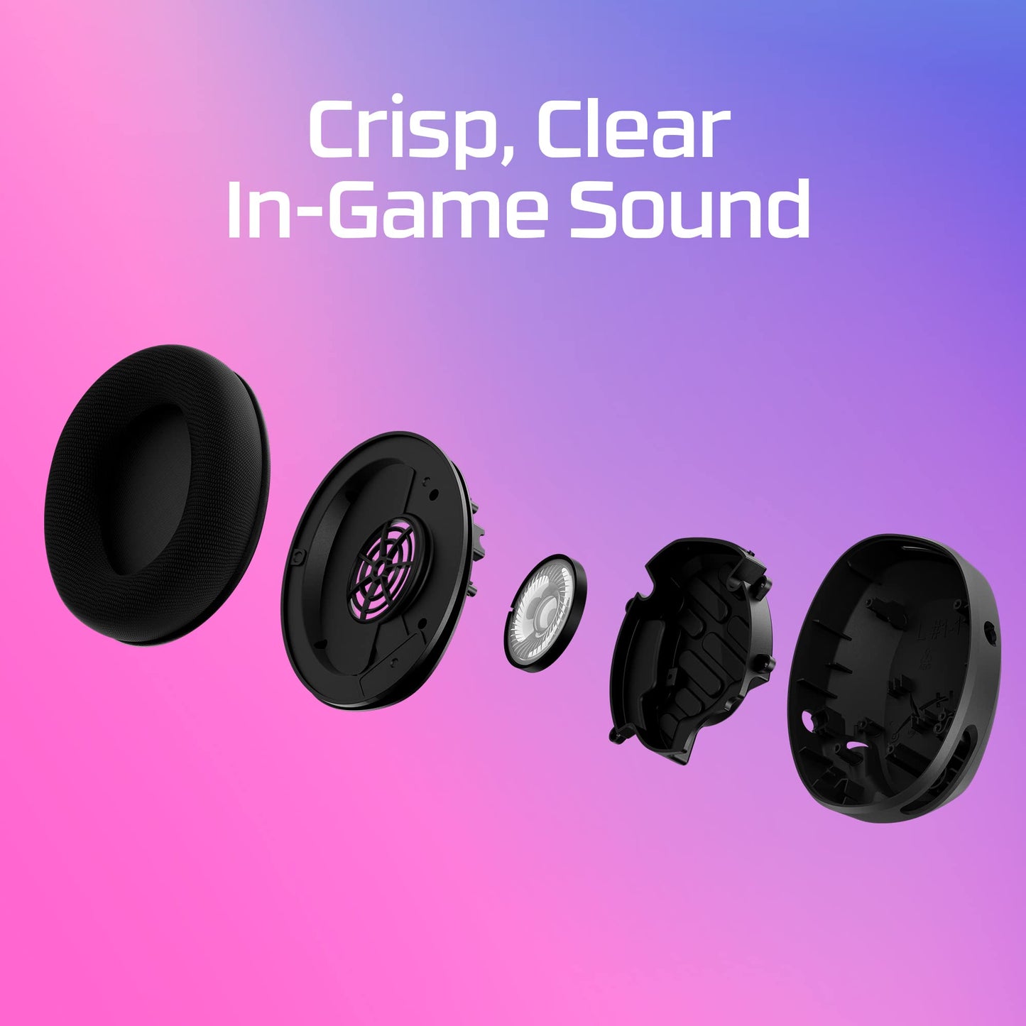 HyperX Cloud Stinger 2 – Gaming Headset, DTS Headphone:X Spatial Audio, Lightweight Over-Ear Headset with mic, Swivel-to-Mute Function, 50mm Drivers, PC Compatible, Black