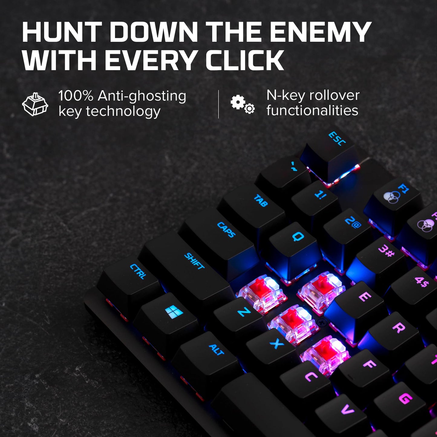 HyperX Alloy Origins 65 - Mechanical Gaming Keyboard – Compact 65% Form Factor - Linear Red Switch - Double Shot PBT Keycaps - RGB LED Backlit - NGENUITY Software Compatible,Black