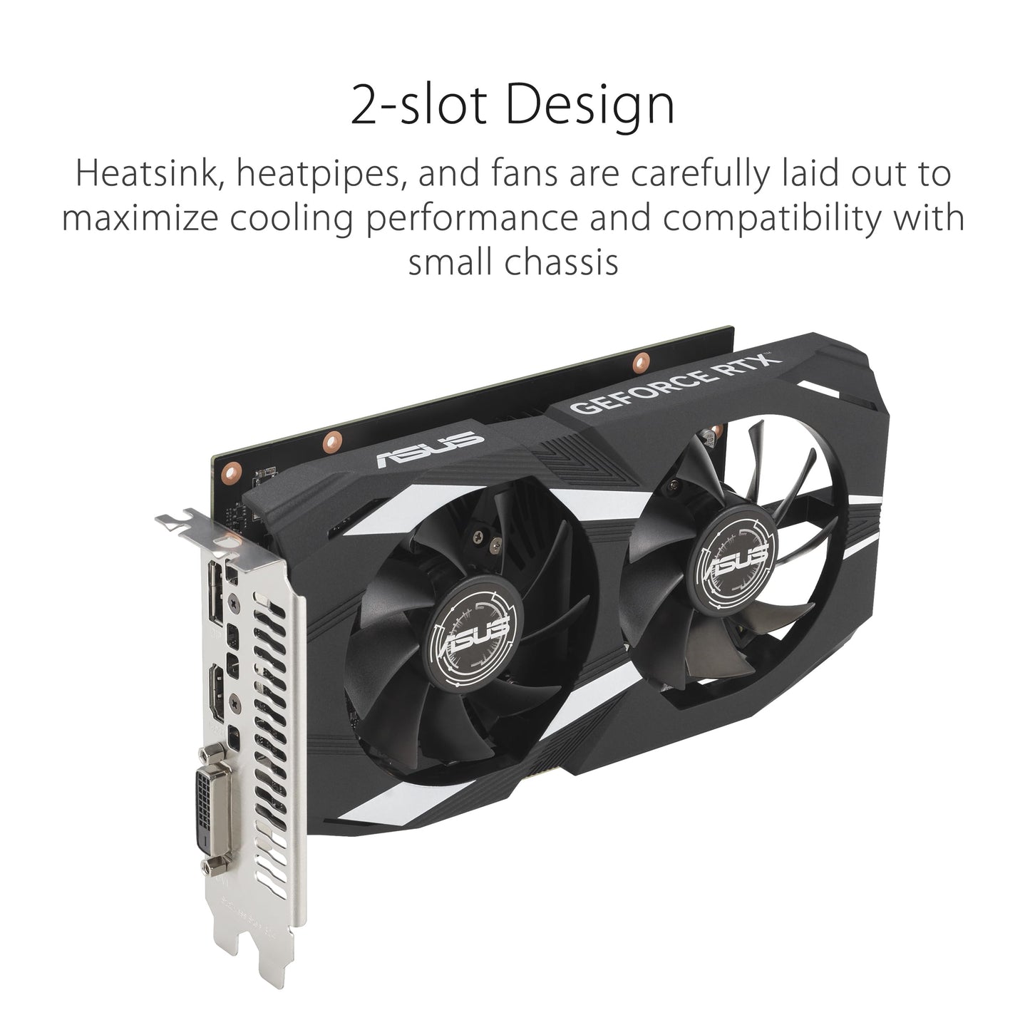 ASUS Dual NVIDIA GeForce RTX™ 5050 8GB GDDR6 (PCIe 5.0, 8GB GDDR6, DLSS 4, HDMI 2.1b, DisplayPort 2.1b, 2-Slot, Axial-tech Fan Design, 0dB Technology, Dual BIOS), 3 Year Warranty