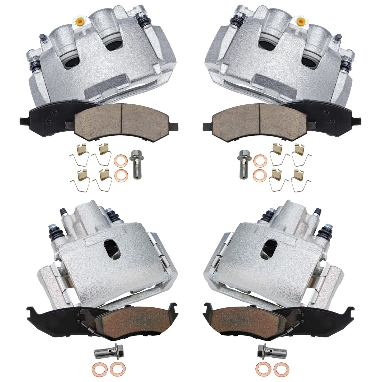 Detroit Axle - Front Brake Kit for Chevrolet GMC Silverado Suburban Sierra Savana Yukon XL 1500 Tahoe Cadillac Escalade Disc Brake Rotors Ceramic Brakes Pads Replacement : 12" inch Rotor