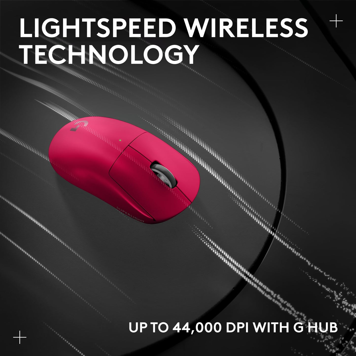 Logitech G PRO X Superlight 2 Wireless Gaming Mouse - Black | 60g, Symmetrical Shape, <8 kHz Polling, 44K DPI, PowerPlay Wireless Charging Supported, USB-C, 5 Buttons, For PC/Mac