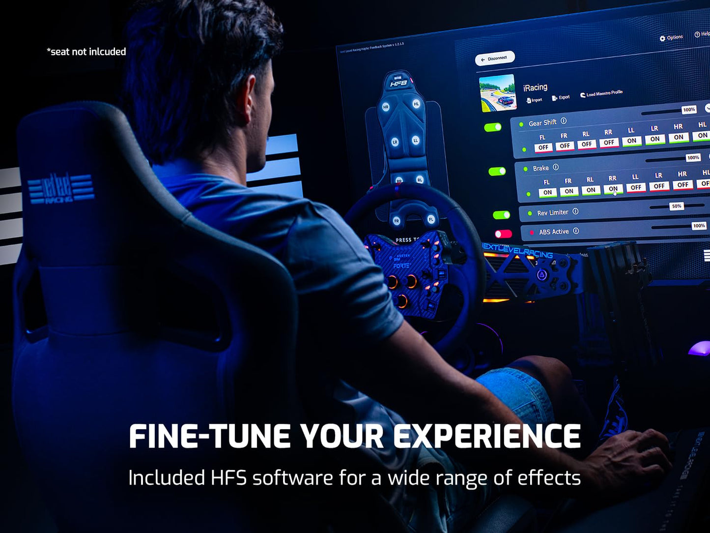 Next Level Racing® HF8 Pro Haptic Feedback Gaming Pad (NLR-G006)