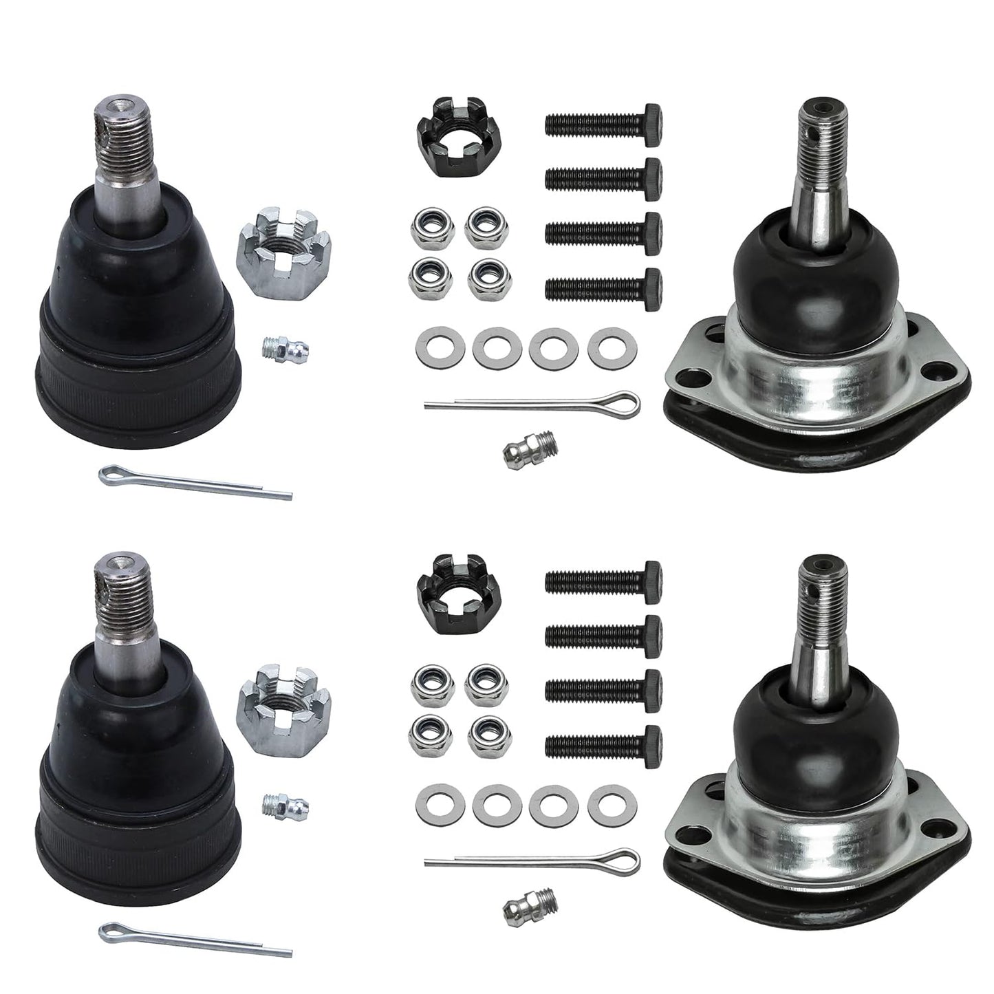 Detroit Axle - 4WD Front 4pc Ball Joints for Ford F-250 F-350 F-450 F-550 Excursion, 4 Upper & Lower Ball Joints Replacement