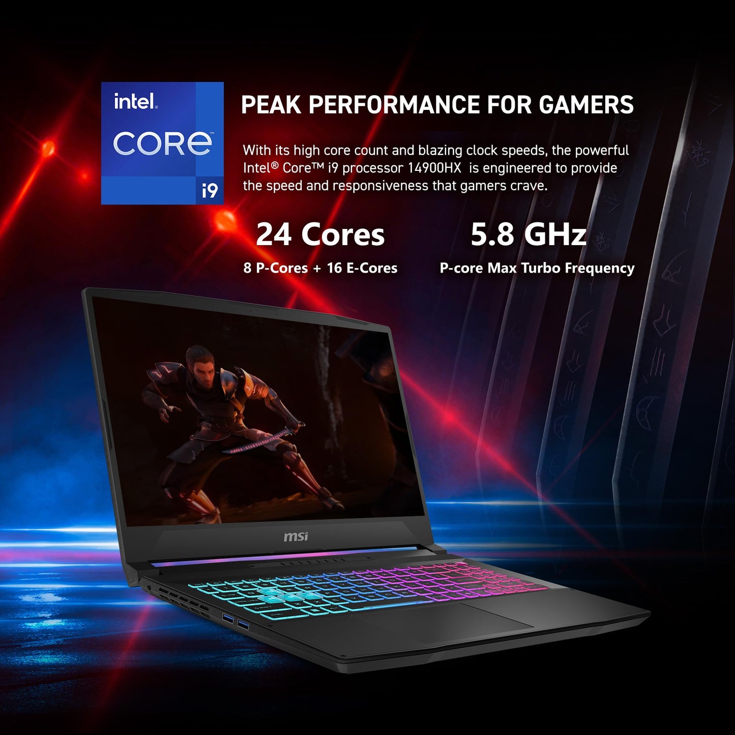 msi Katana 15 HX Gaming Laptop - 15.6" QHD 165Hz Display, Intel Core i7-14650HX, NVIDIA GeForce RTX 5060, 16GB DDR5, 1TB NVMe SSD, Wi-Fi 6E, RGB Keyboard, Windows 11 (B14WFK-810US)