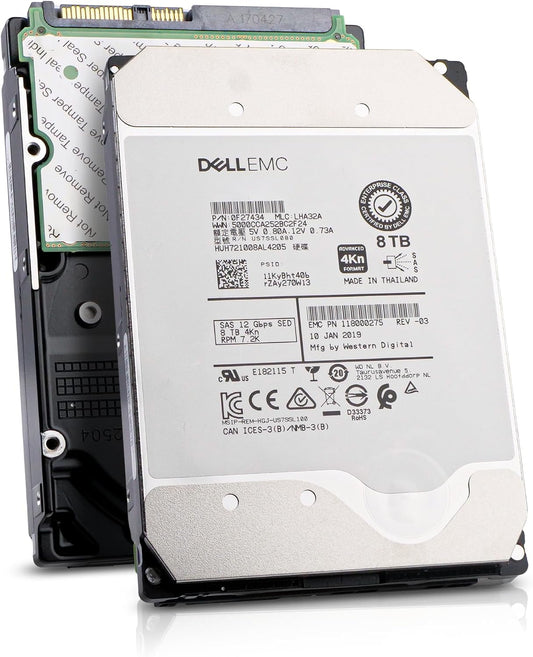 Dell/Western Digital Ultrastar DC HC510 HUH721008AL4205 0F27409 8TB 7.2K RPM SAS 12Gb/s 4Kn 256MB 3.5in Enterprise Hard Drive (Renewed)