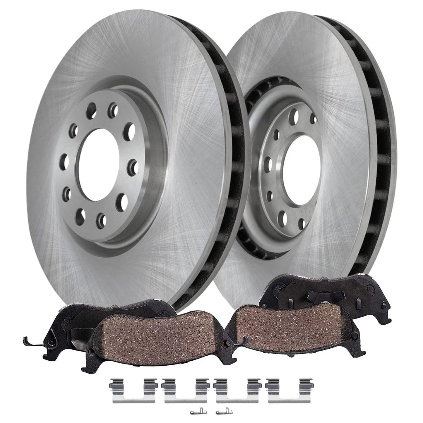 Detroit Axle - Front Brake Kit for Chevrolet GMC Silverado Suburban Sierra Savana Yukon XL 1500 Tahoe Cadillac Escalade Disc Brake Rotors Ceramic Brakes Pads Replacement : 12" inch Rotor