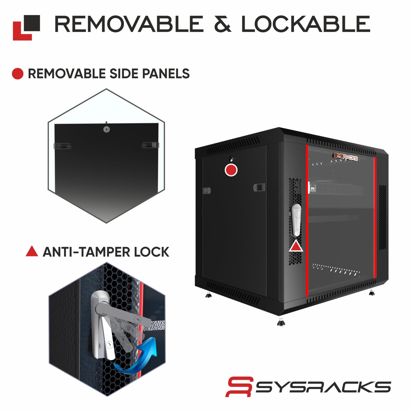 18U Wall Mount Home Lab Server Rack – 19" Locking Network Cabinet, 18" Deep Router & AV Rack with Fan, PDU and Shelf for NAS, Switches and Home Network Equipment