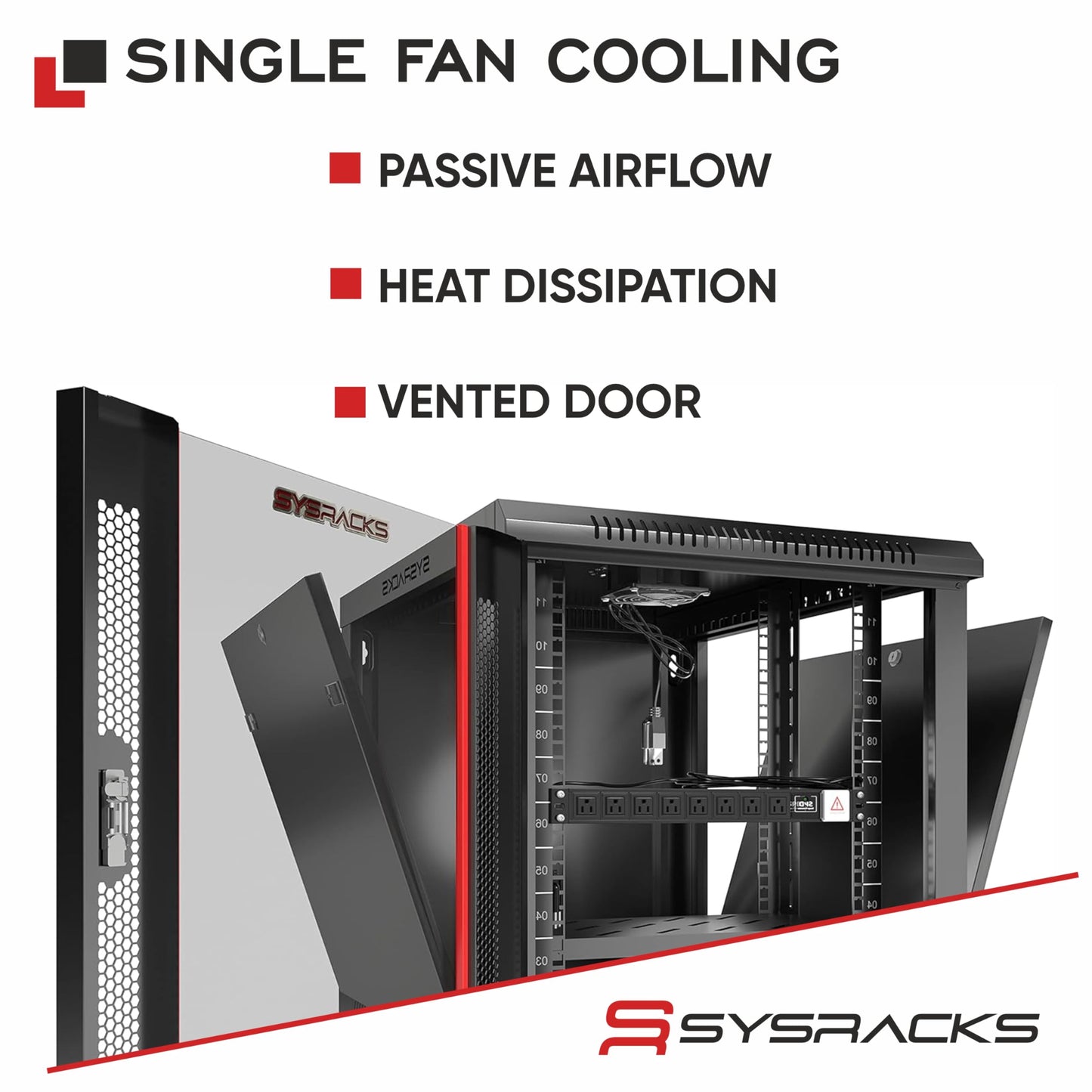 12U Server Rack Cabinet 35" Deep, Pre-Configured Network Enclosure on Wheels with PDU, Fan & Shelf, Lockable IT Rack for Small Business, Office & AV Equipment