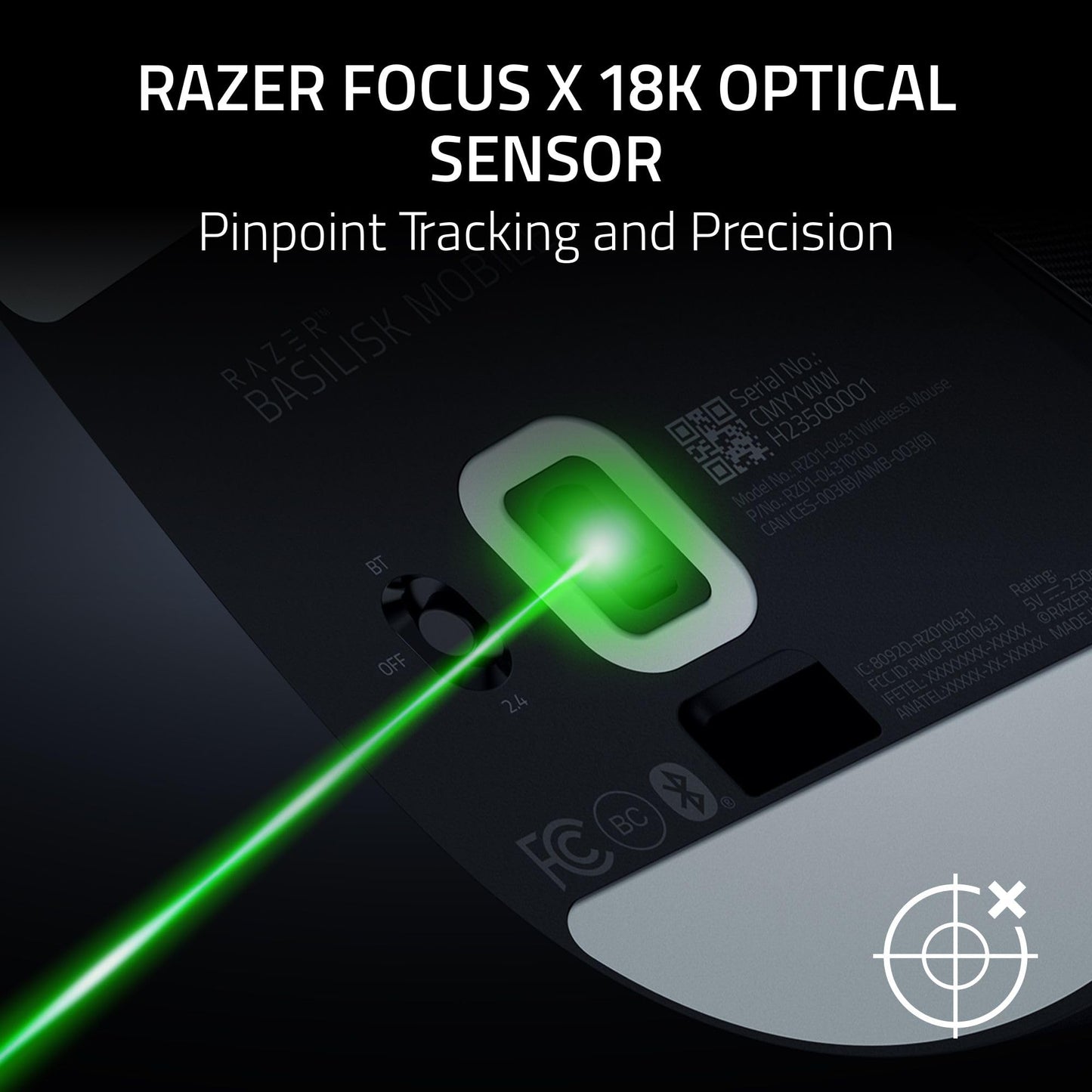 Razer Basilisk V3 X HyperSpeed Customizable Wireless Gaming Mouse: Mechanical Switches Gen-2-5G Advanced 18K Optical Sensor - Chroma RGB - 9 Programmable Controls - 285 Hr Battery - Classic Black