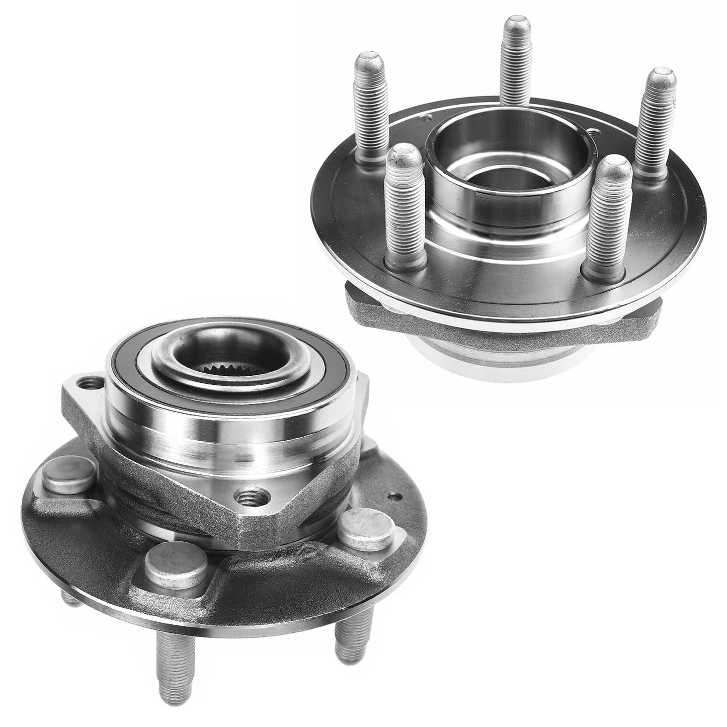 Detroit Axle - Pair 2WD Front Wheel Bearing Hub Assembly for 99-06 Chevy Silverado Sierra 1500, 00-06 Suburban 1500 Tahoe Yukon GMC Yukon XL 1500, 02-06 Cadillac Escalade 6 Lugs [with ABS]