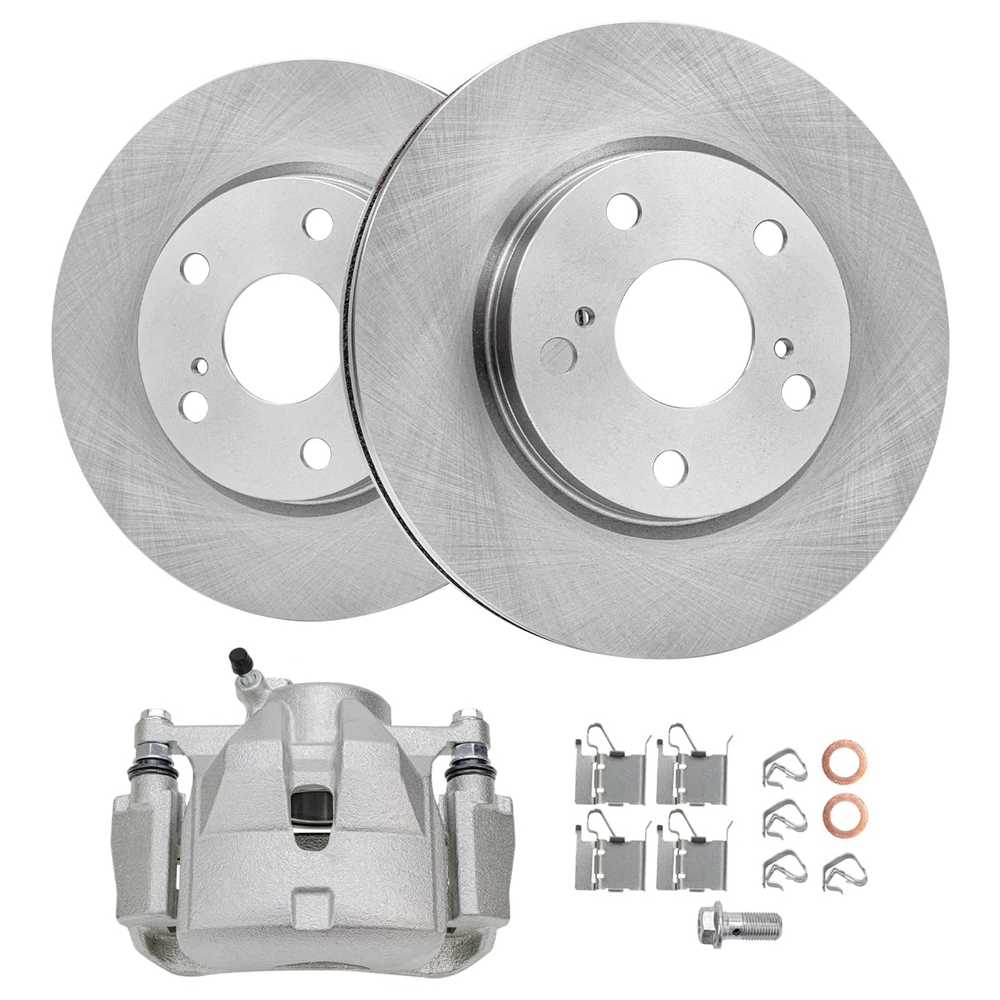 Detroit Axle - Front Brake Kit for 07-17 Toyota Lexus Camry ES350, 08-18 Avalon ES300h, 2008 2009 2010 2011 2012 2013 2014 2015 2016 2017 2018 Replacement Brakes Rotors Ceramic Brake Pads