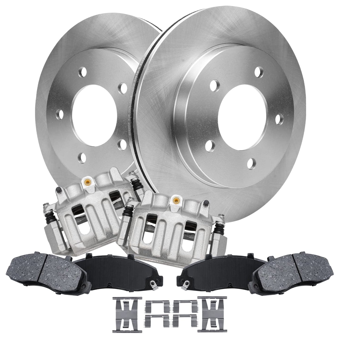 Detroit Axle - Kit de freno trasero para Dodge Grand Caravan Journey Chrysler Town & Country Frenos de repuesto Rotores y pastillas de freno de cerámica: Rotor de 12.91 pulgadas