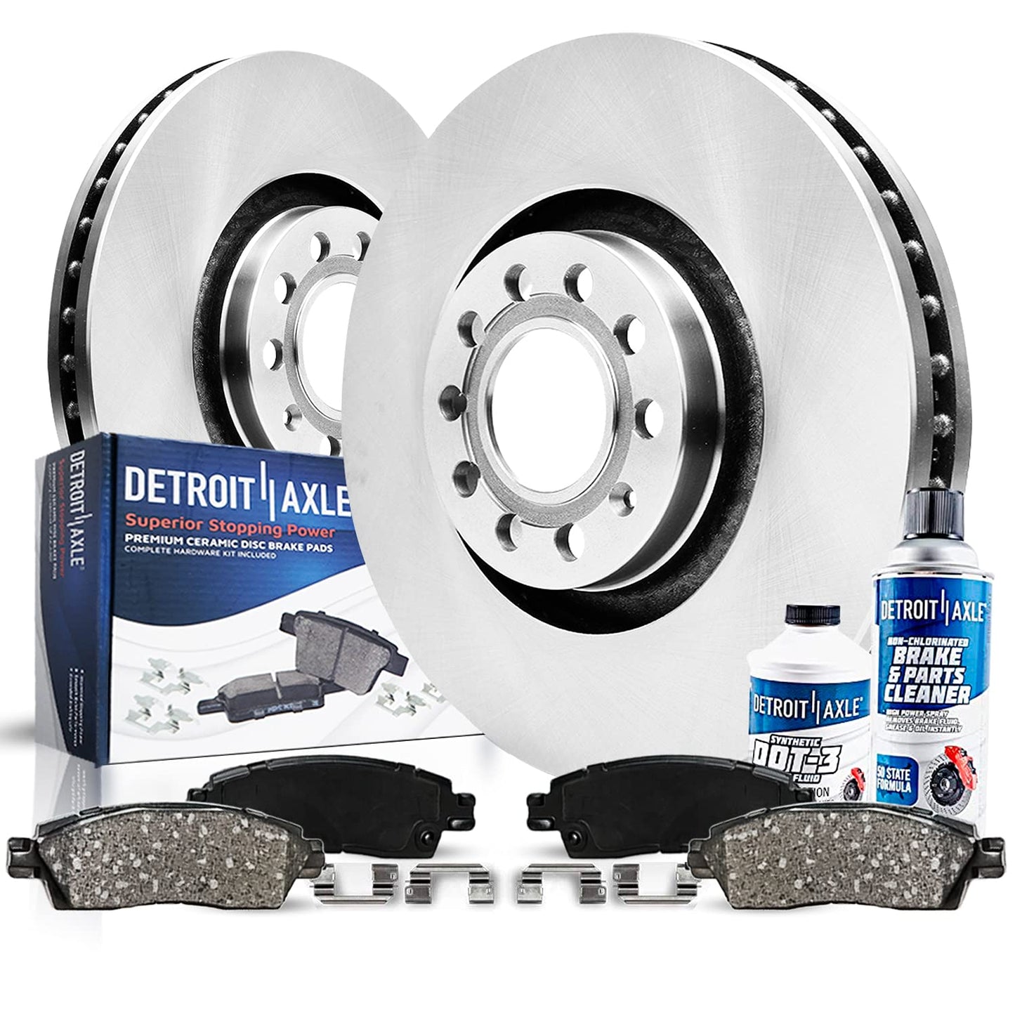 Detroit Axle - Rear Brake Kit for Dodge Grand Caravan Journey Chrysler Town & Country Replacement Brakes Rotors and Ceramic Brake Pads : 12.91" inch Rotor