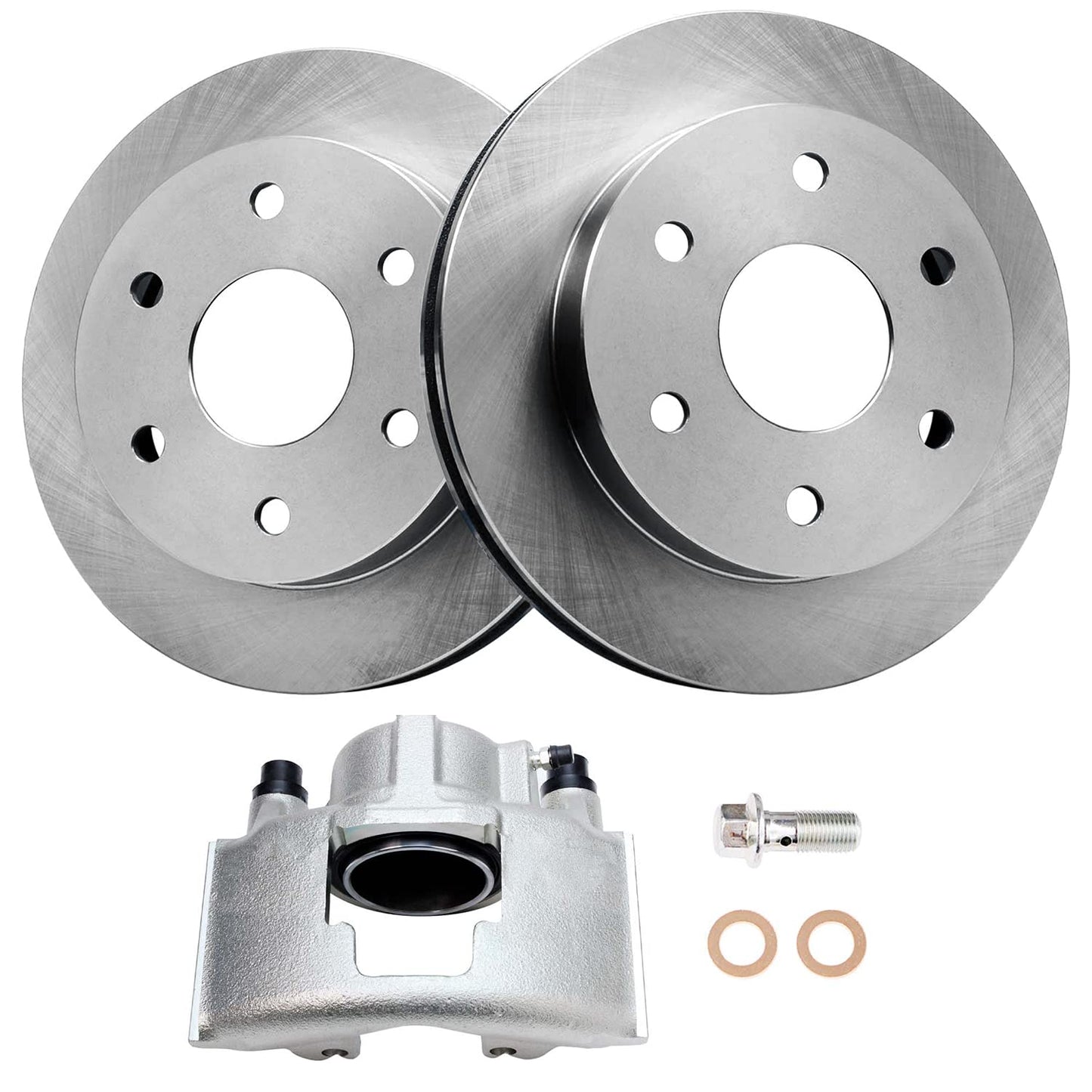 Detroit Axle - Front Brake Kit for 07-17 Toyota Lexus Camry ES350, 08-18 Avalon ES300h, 2008 2009 2010 2011 2012 2013 2014 2015 2016 2017 2018 Replacement Brakes Rotors Ceramic Brake Pads