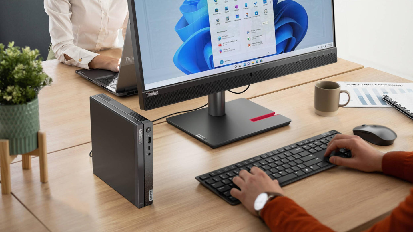 Lenovo ThinkCentre neo 50q Gen 4 Mini Desktop Computer, 8-core Intel Core i5-13420H, 16GB RAM, 512GB SSD, Display Port + HDMI, WiFi 6, RJ-45, USB-C, Wired Keyboard & Mouse, Windows 11 Pro
