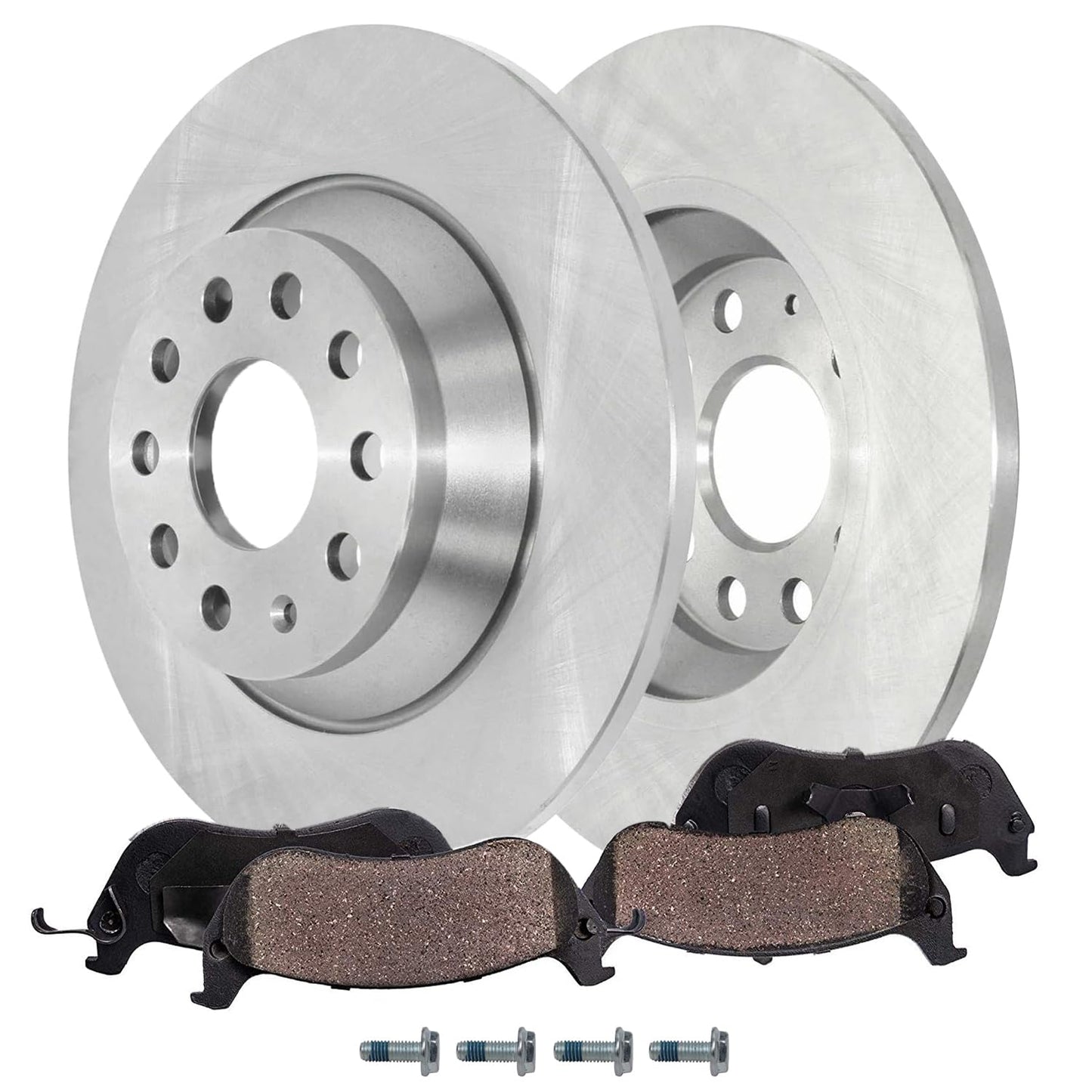 Detroit Axle - Kit de freno delantero para Chrysler 200 Sebring Dodge Avenger Caliber Jeep Compass Patriot Rotores de freno de cerámica Reemplazo de pastillas de freno : rotores delanteros de 11.57