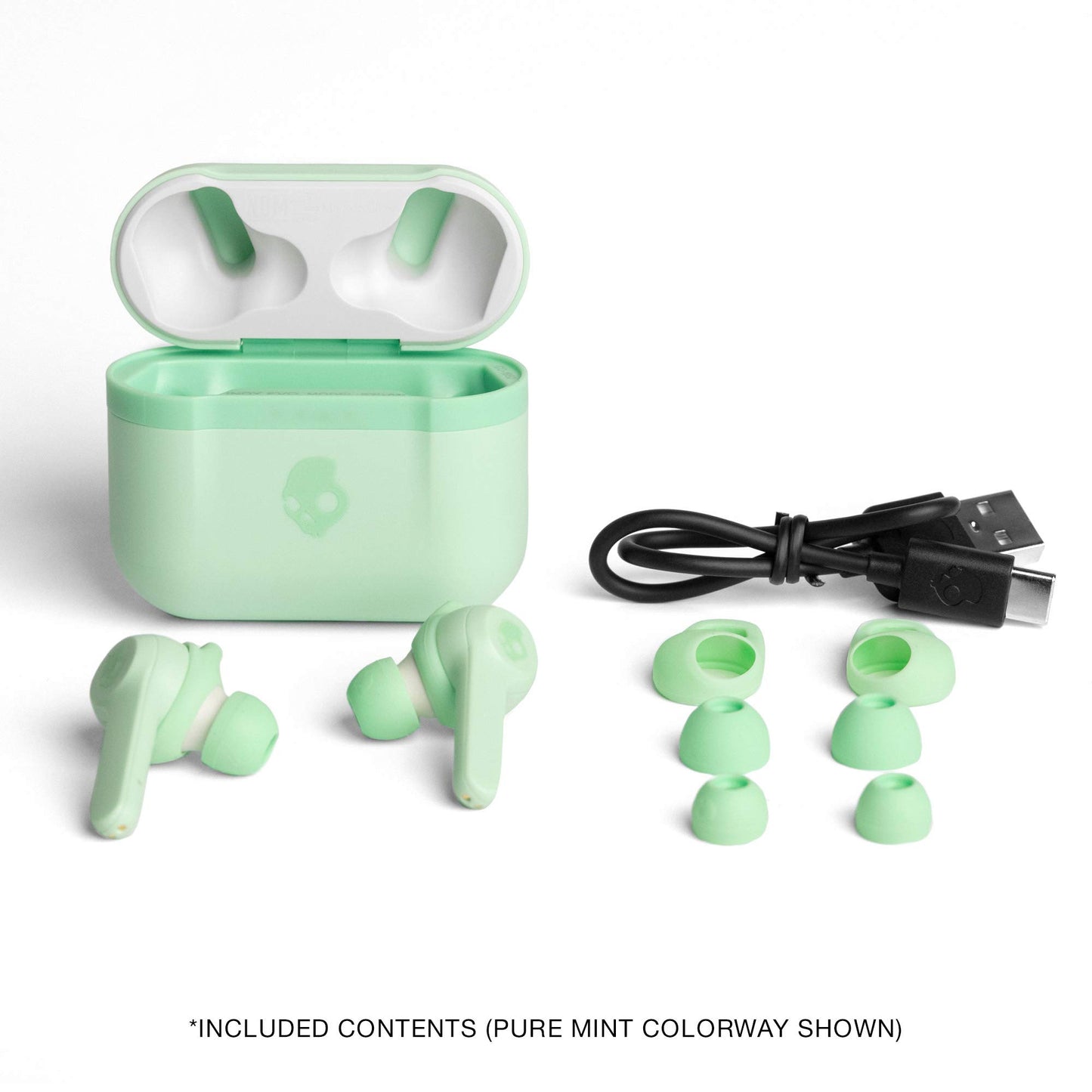Skullcandy Indy Evo in-Ear Wireless Earbuds, 30 Hr Battery, Microphone, Works with iPhone Android and Bluetooth Devices - Black