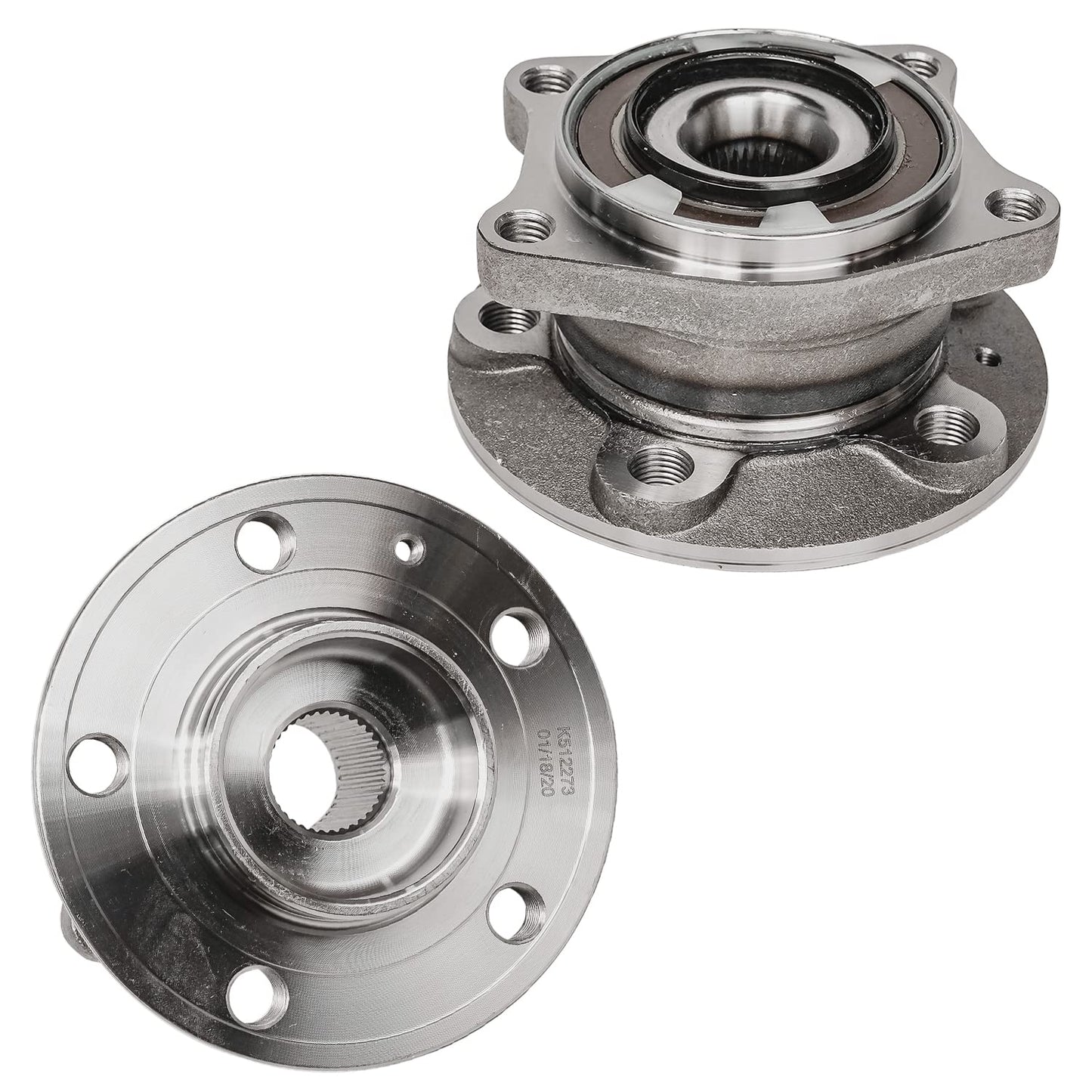 Detroit Axle - 2pc Front Wheel Bearing Hubs for 00-13 Chevy Impala Monte Carlo, 97-08 Pontiac Grand Prix, 06-11 DTS, 05-09 Buick Lacrosse, 06-11 Lucerne, 00-05 Lesabre, Pair Wheel Bearings and Hubs