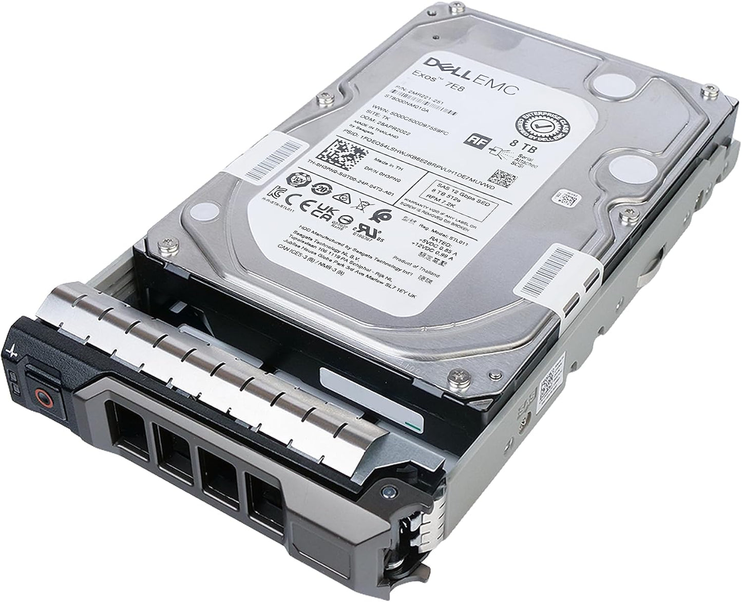 Dell 8TB 7200 RPM SAS 12Gb/s 512e 3.5in Enterprise PowerEdge Hard Drive for R730 R720 R710 R520 R530 R630 R430 T630 T710 R220 R720XD R510 R530XD R730XD 0H3PN0 G13 (Renewed)