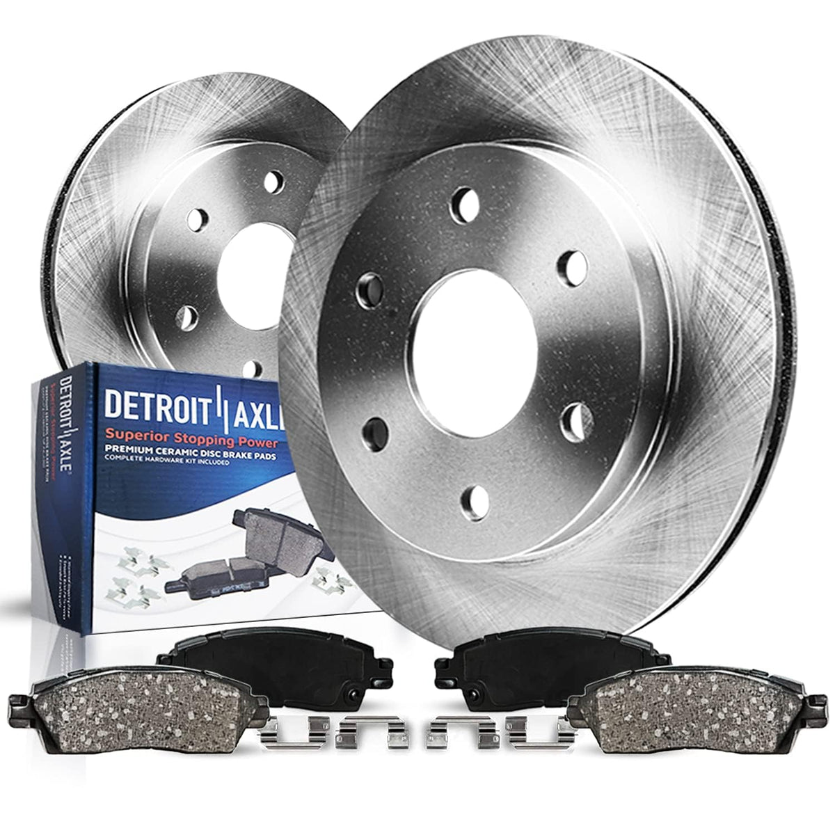 Detroit Axle - Rear Brake Rotors Pads for 2019-2026 Chevy Silverado 1500