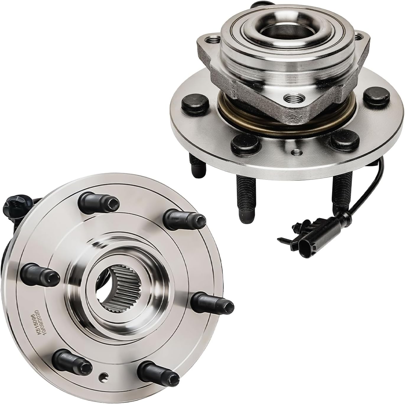 Detroit Axle - 4WD Front Wheel Bearing Hubs for Chevy GMC Silverado Suburban Sierra Yukon XL 1500 Tahoe Avalanche Cadillac Escalade ESV EXT Wheel Bearing and Hubs Assembly Set, Pair Hubs Replacement