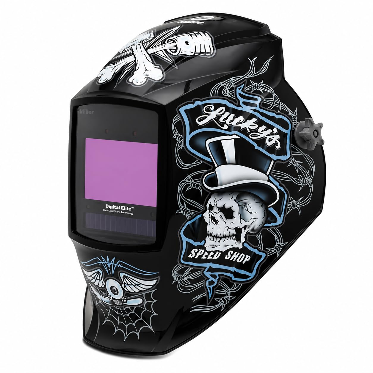 Miller Digital Elite™ Welding Helmet, ClearLight™ 4X Lens, Black (QR) | For welders who want the ultimate performance with a lightweight design; professional welding hood