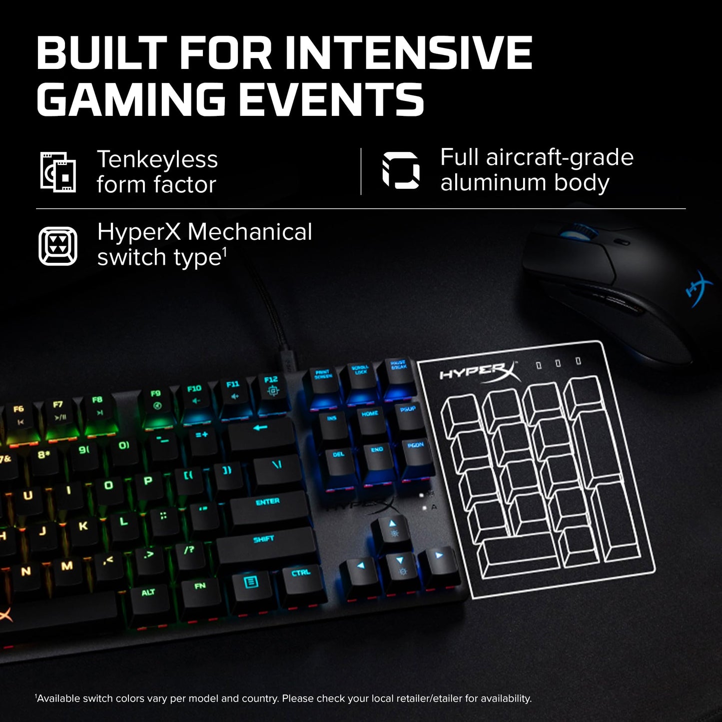 HyperX Alloy Origins 65 - Mechanical Gaming Keyboard – Compact 65% Form Factor - Linear Red Switch - Double Shot PBT Keycaps - RGB LED Backlit - NGENUITY Software Compatible,Black