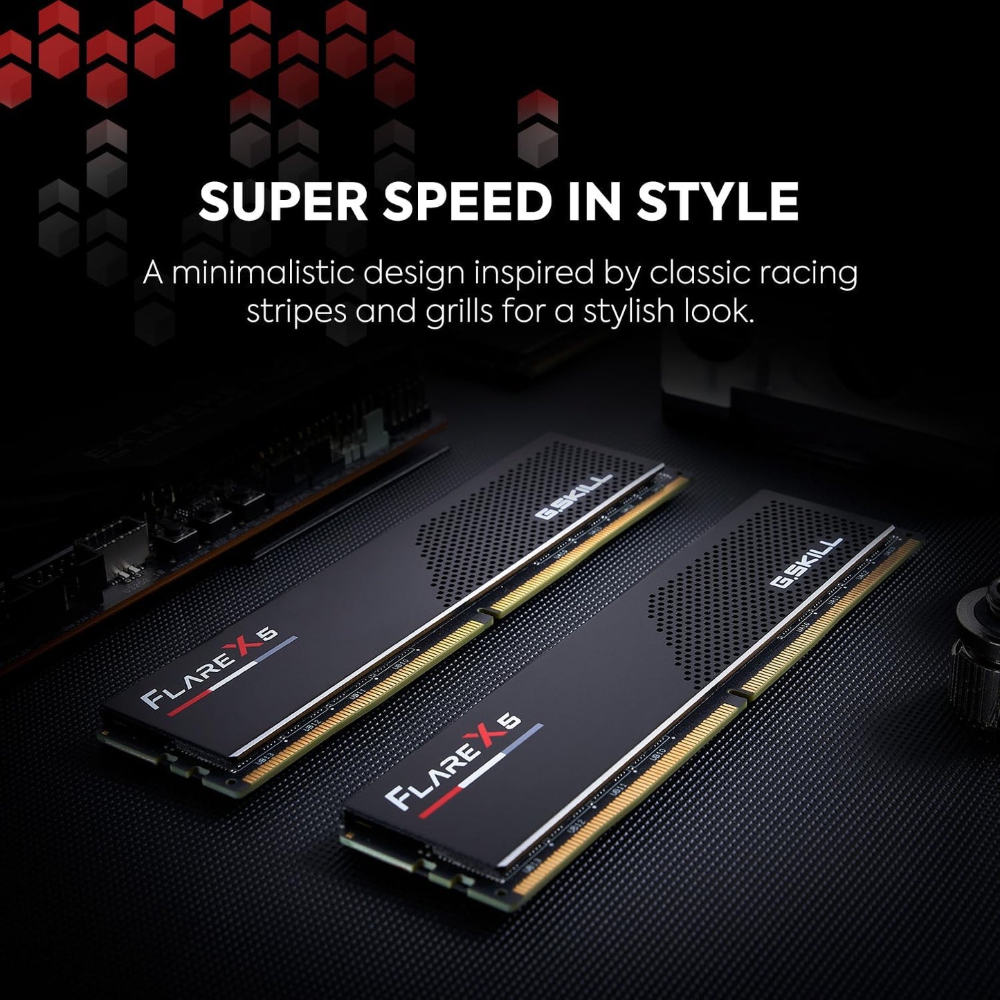 G.SKILL Flare X5 Series DDR5 RAM (AMD EXPO) 64GB (2x32GB) 6000MT/s CL30-40-40-96 1.40V Desktop Computer Memory U-DIMM - Matte Black (F5-6000J3040G32GX2-FX5)