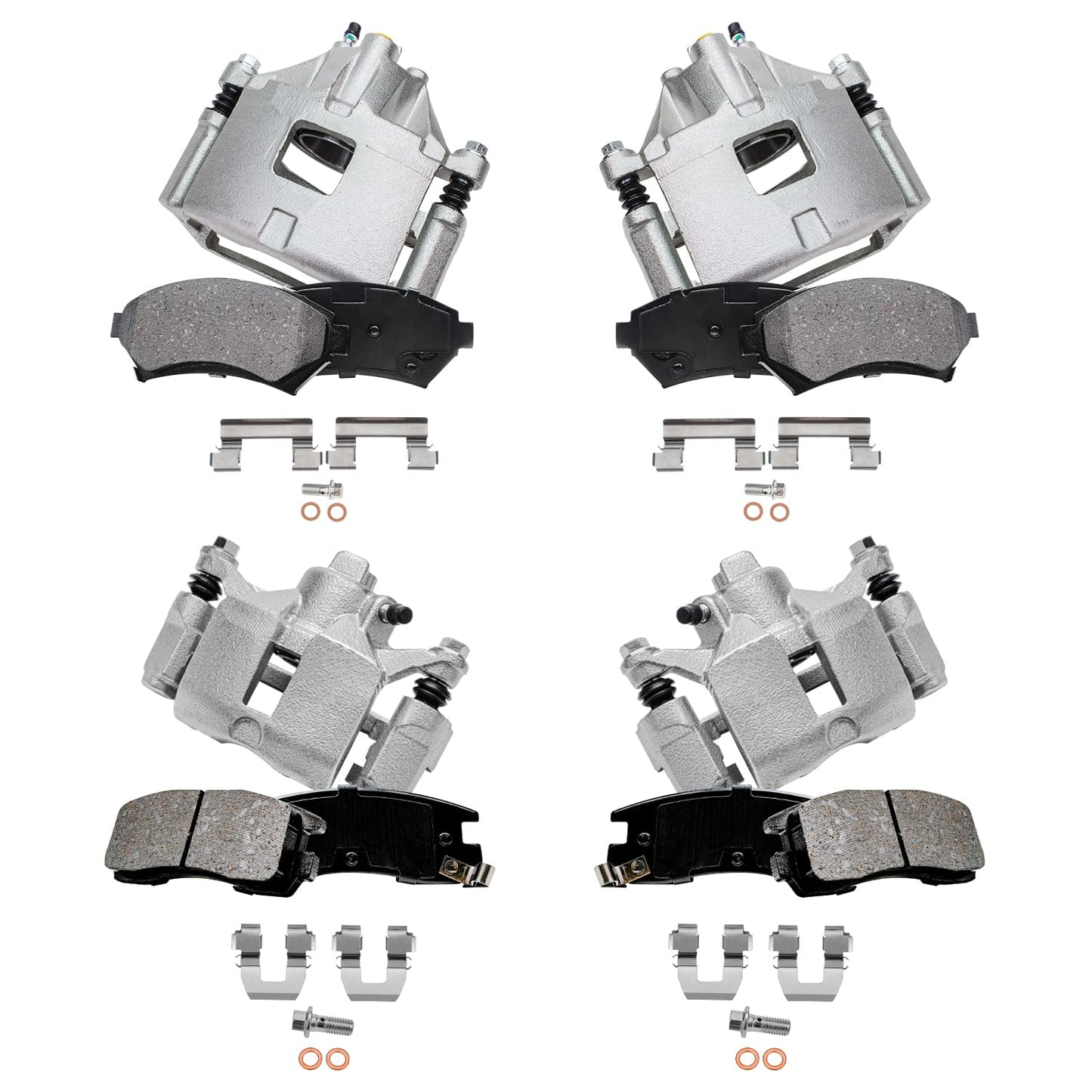 Detroit Axle - Kit de freno delantero para Chrysler 200 Sebring Dodge Avenger Caliber Jeep Compass Patriot Rotores de freno de cerámica Reemplazo de pastillas de freno : rotores delanteros de 11.57